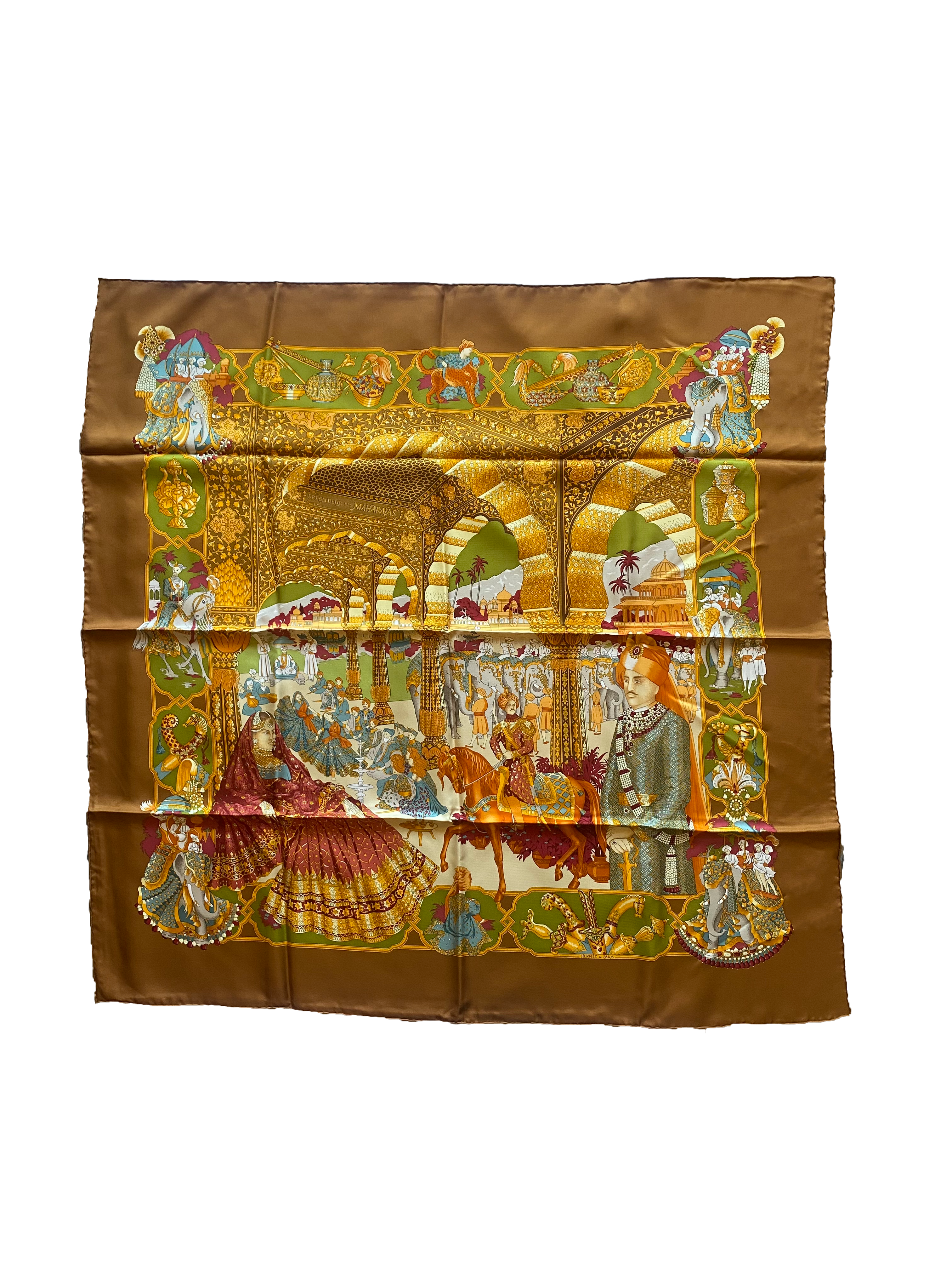 HERMES 90 プリーツsplendor maharaja Splendeur des maharajas II