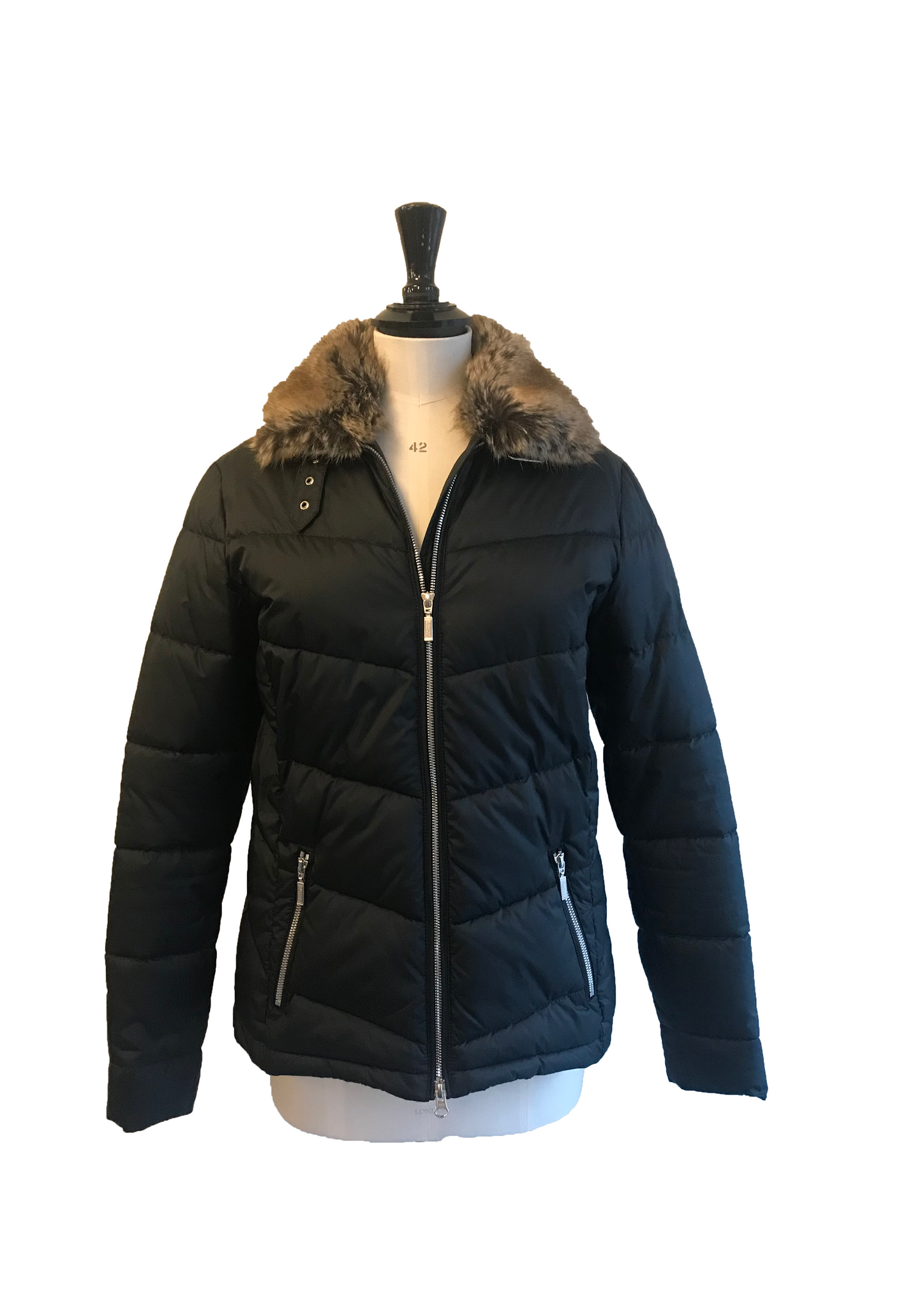 Isabella's Wardrobe Barbour Garvie Quilt Puffer Jacket with Faux Fur.