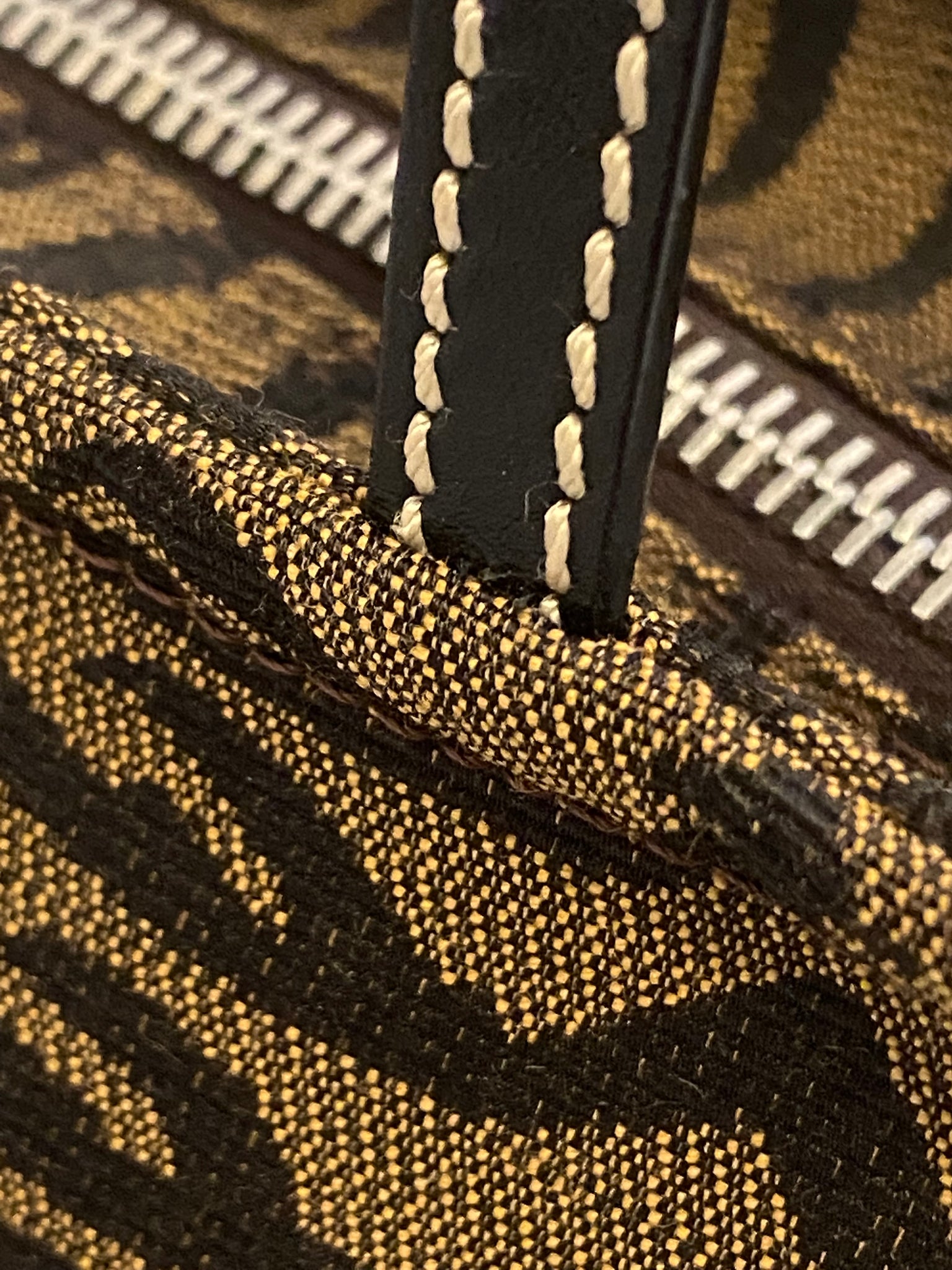 Tiger Print Canvas Cosmetic Bag