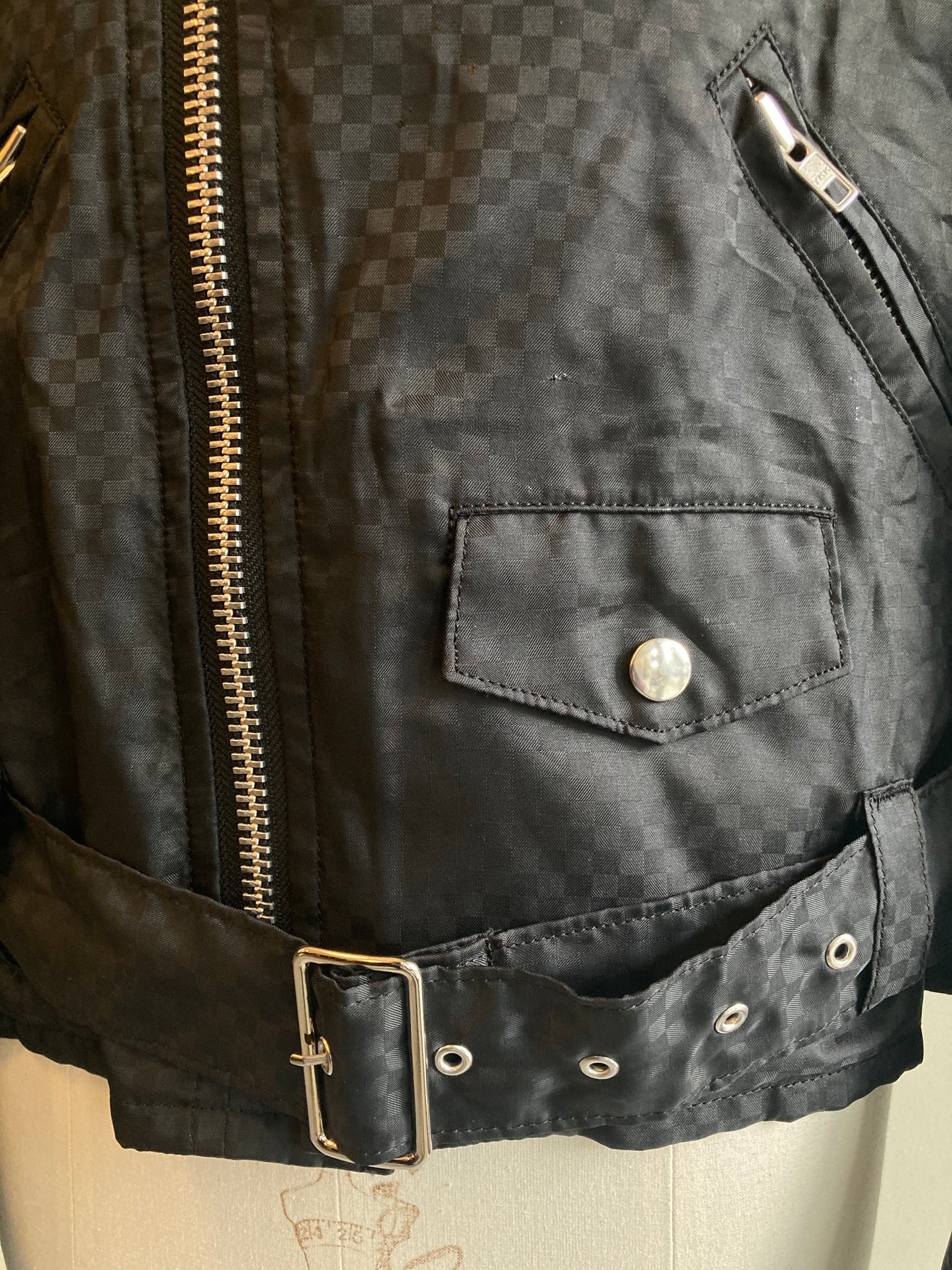 Fabric Biker Jacket