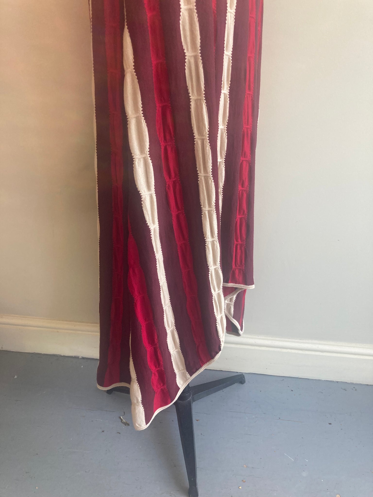 Wool Striped Maxi Skirt