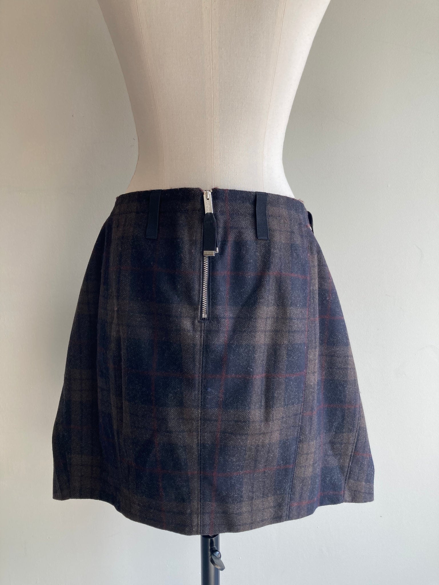 Pleated Wool Skirt