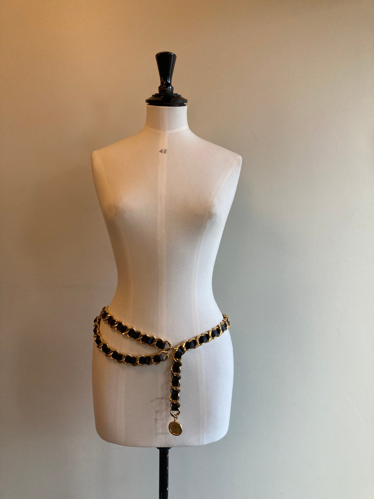 Vintage Leather and Chain Belt