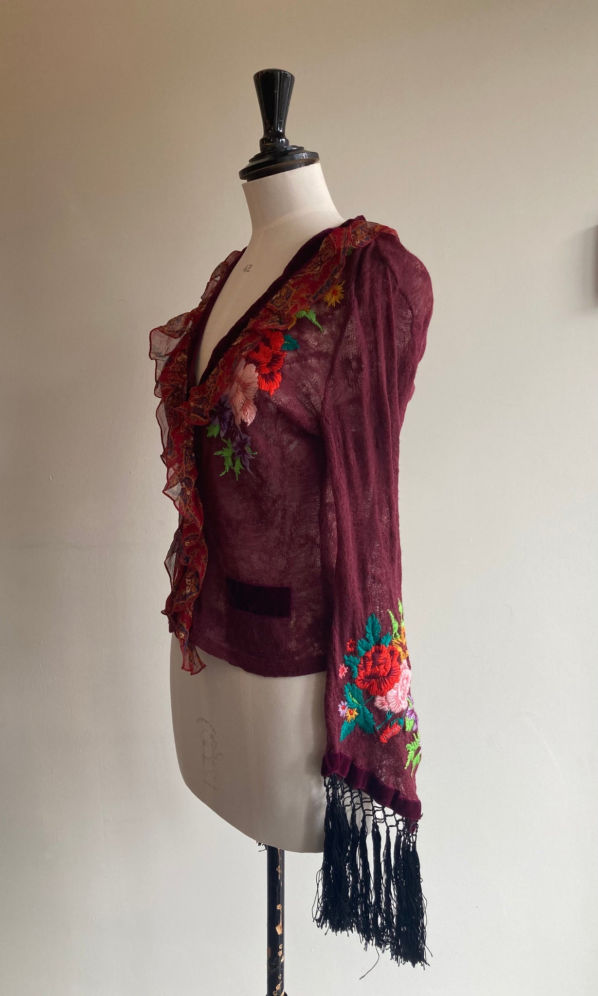 Vintage Fringed Cardigan