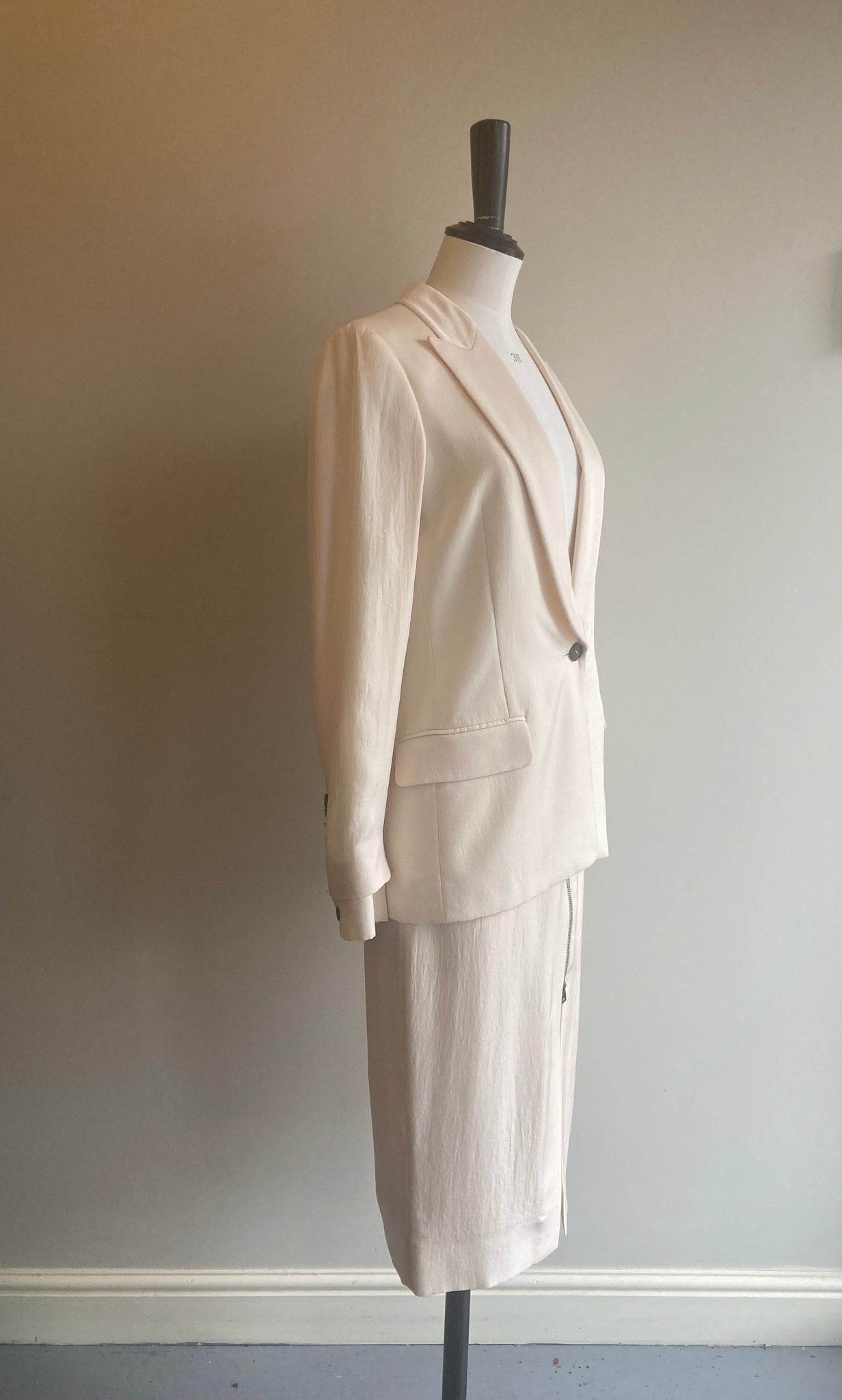 Zipped Skirt Suit