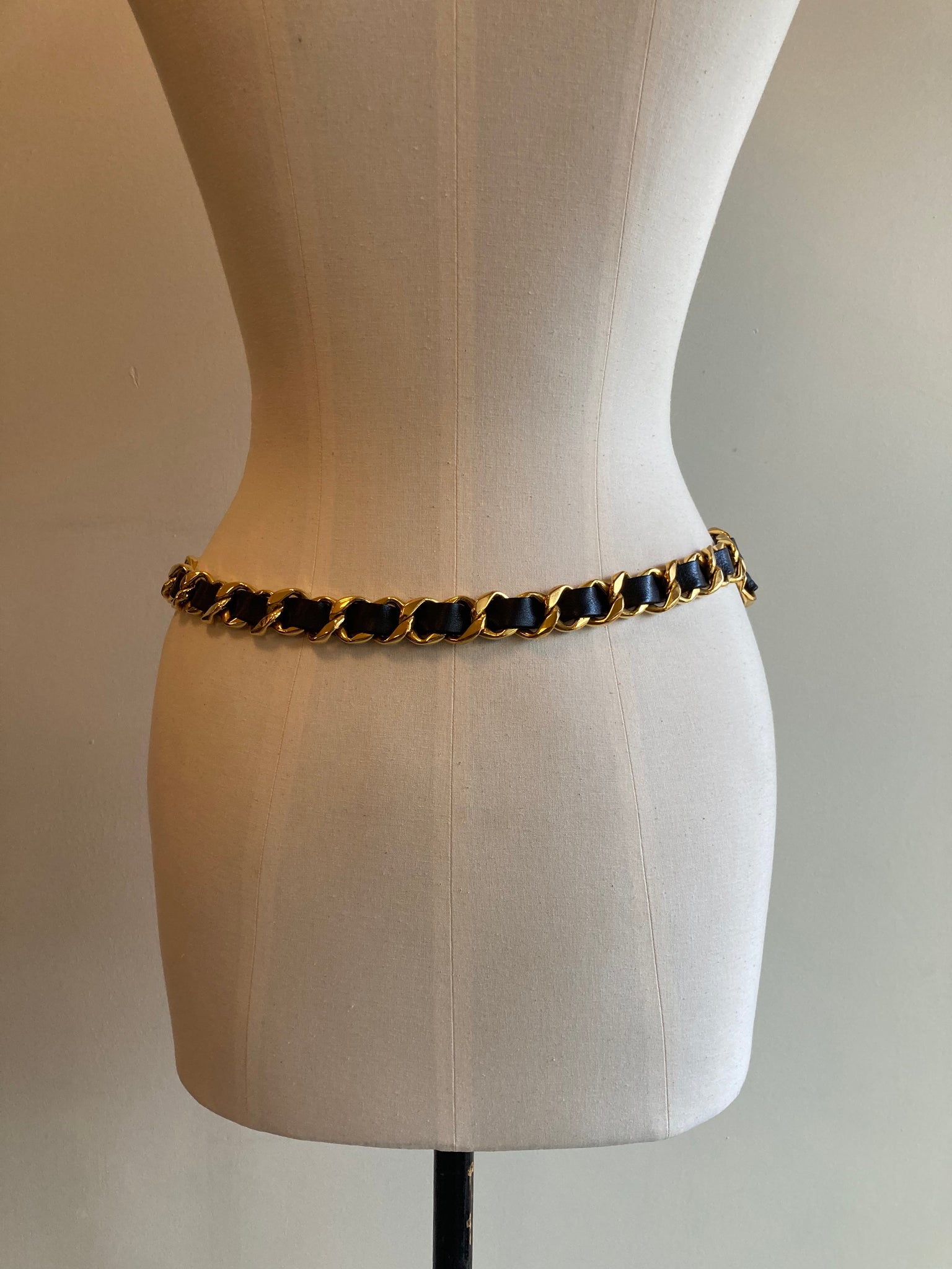 Vintage Leather and Chain Belt