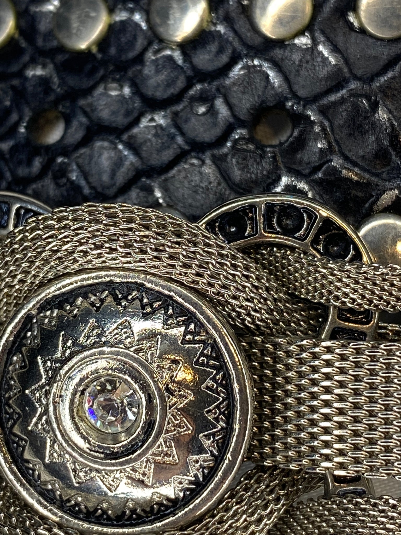 Silver Mesh Belt