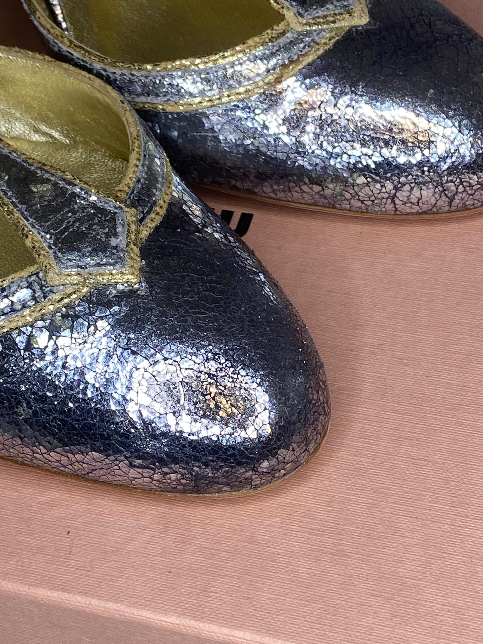 'Deco`'Crackle Glitter Heels