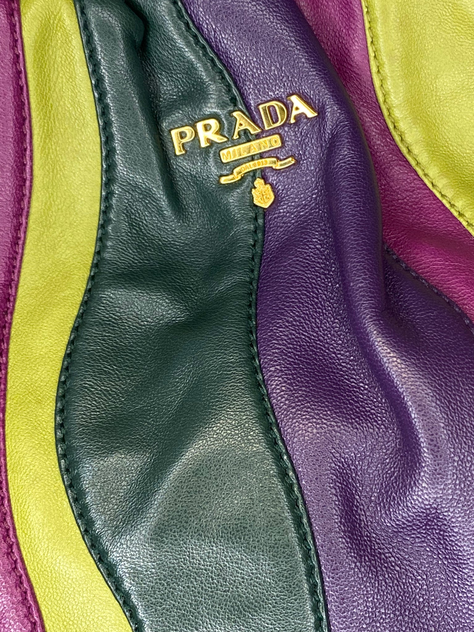 Multicoloured Striped Mini Bag