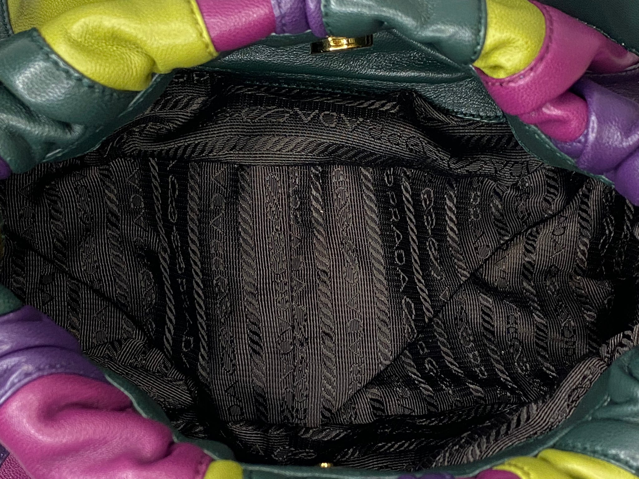 Multicoloured Striped Mini Bag