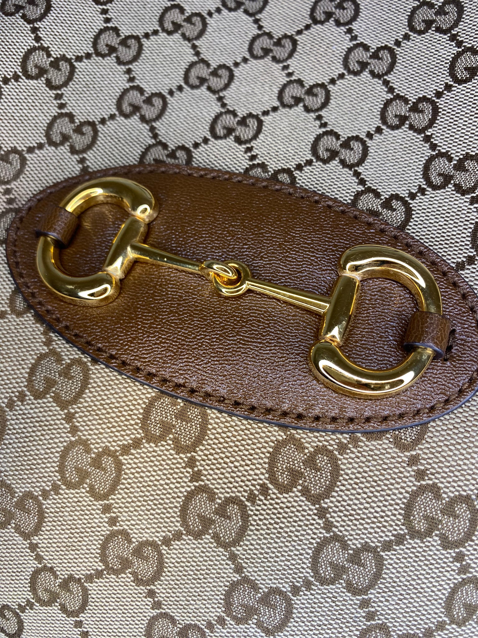 GG Canvas Horsebit 1955 Large Tote Bag