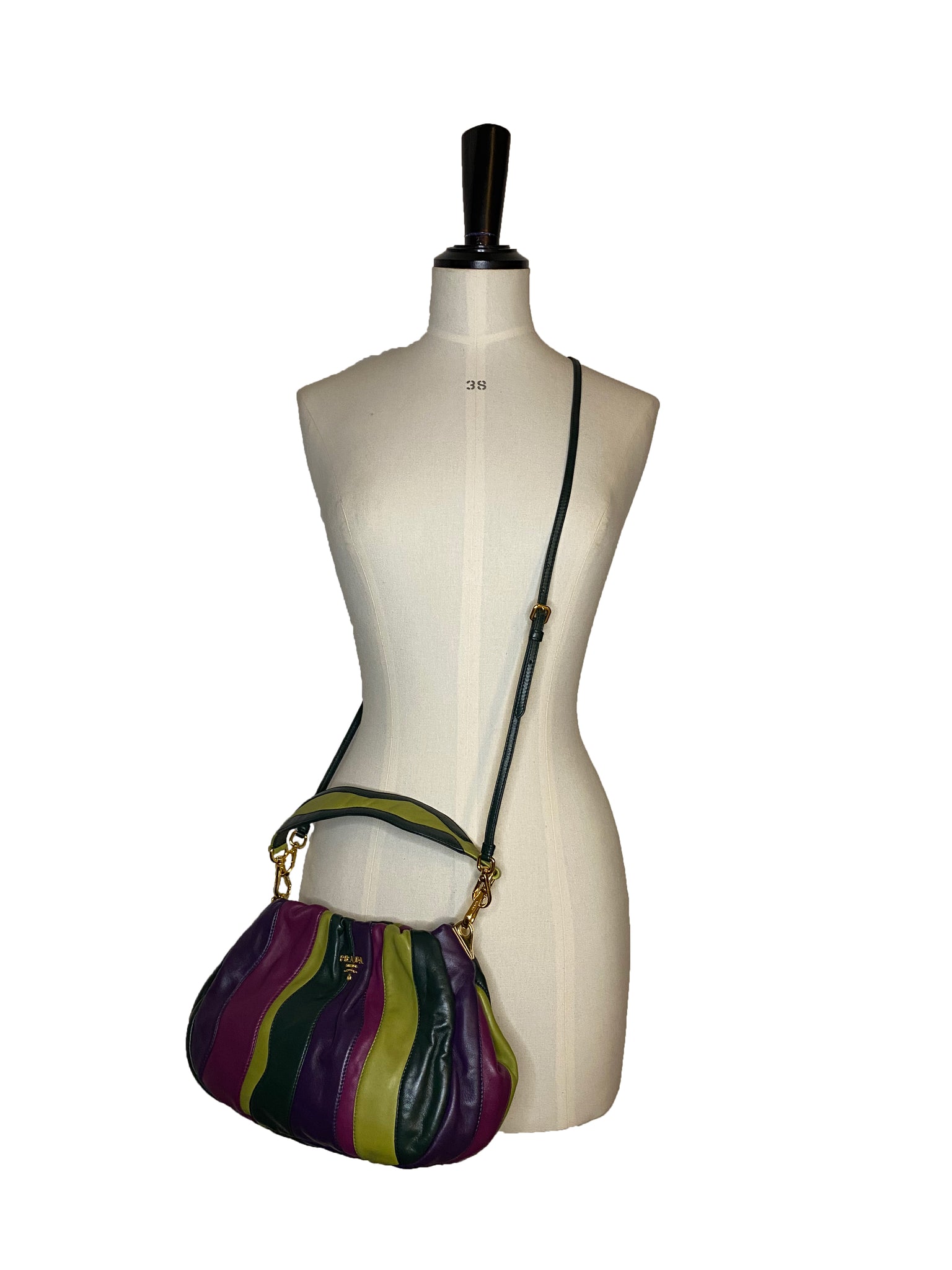 Multicoloured Striped Mini Bag