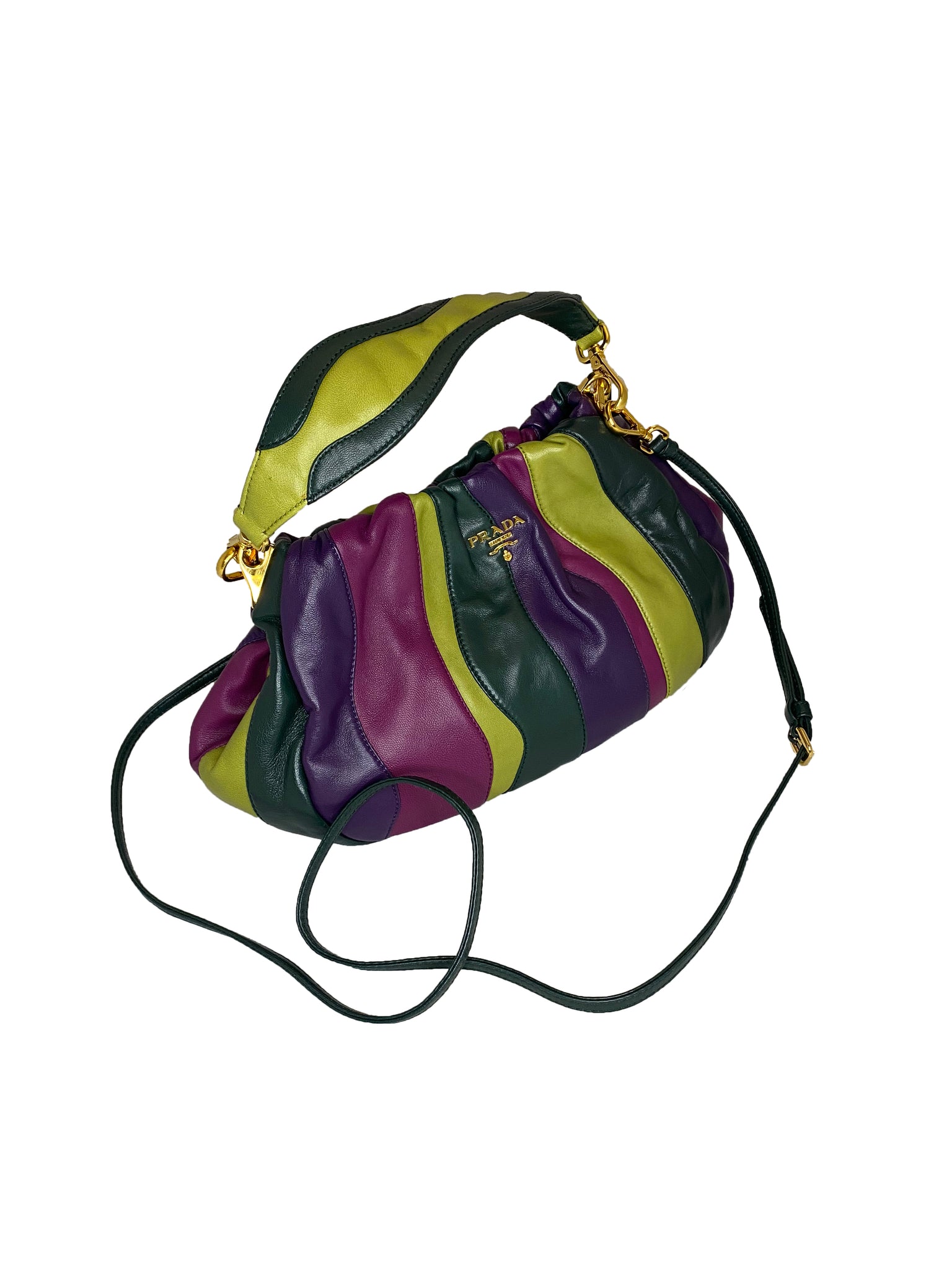 Multicoloured Striped Mini Bag