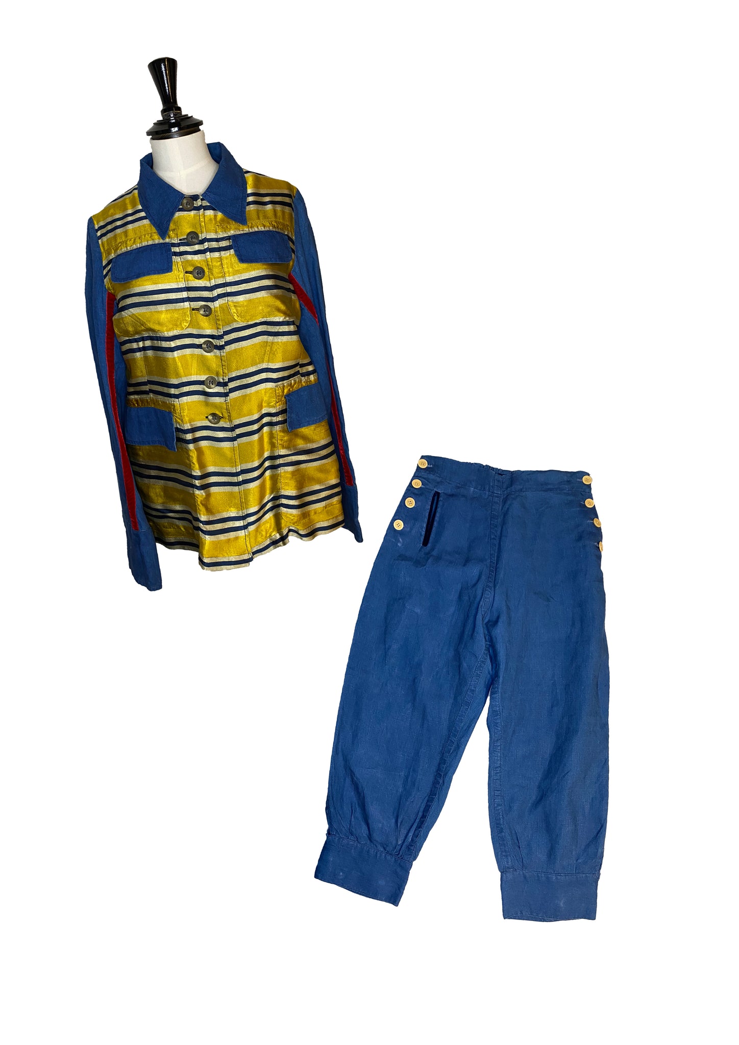 Vintage Silk and Linen Trouser Suit