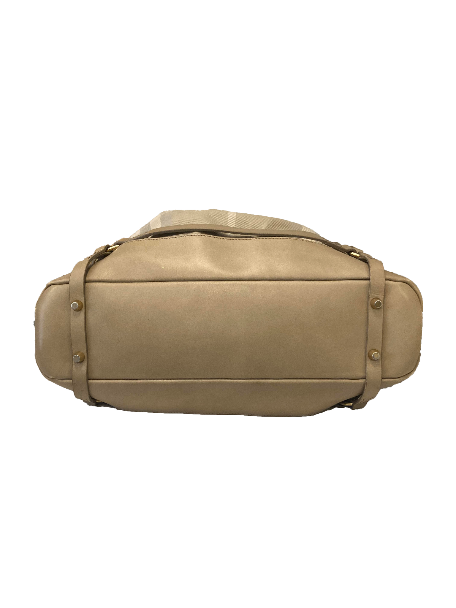 Leather and Check Shoulder Bag