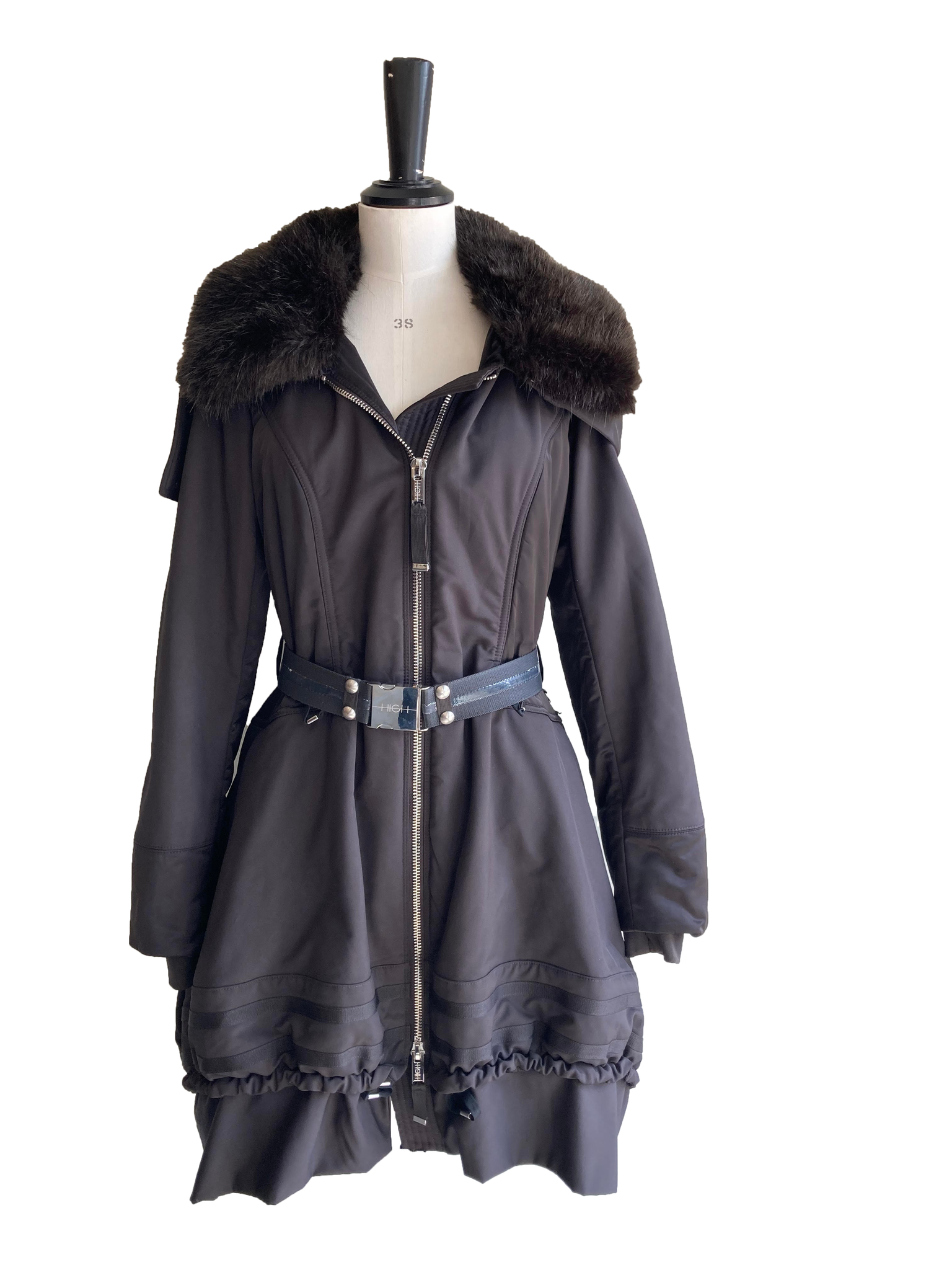 Balloon Hemline Coat