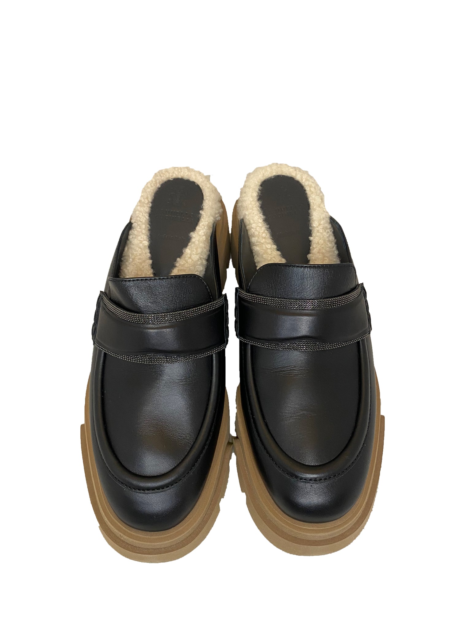Shearling Lined Lug Sole Clogs