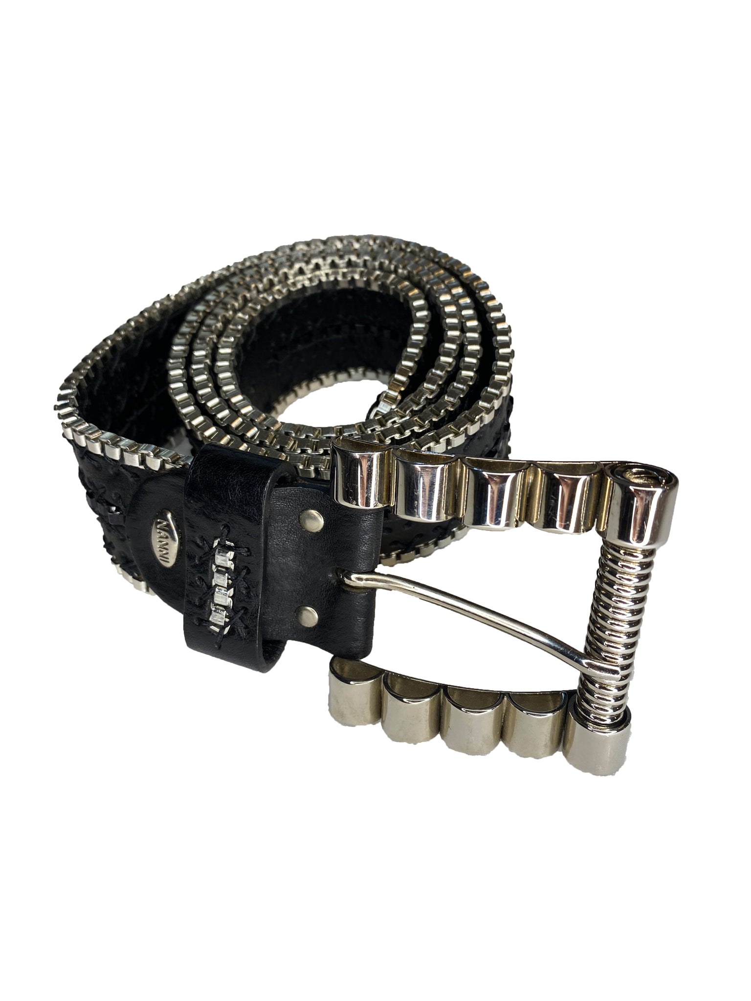 Leather & Silver Jean Belt