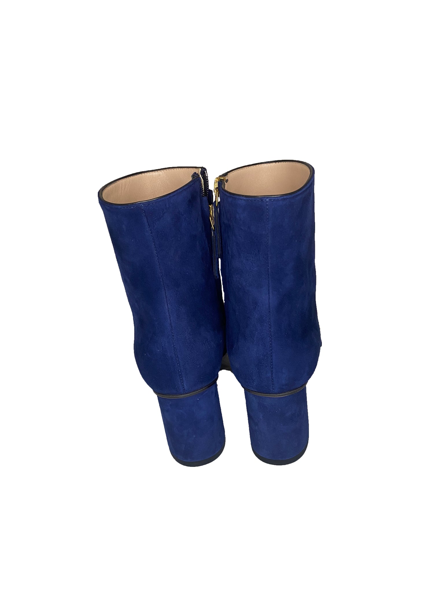 Blue Suede Marmont Booties