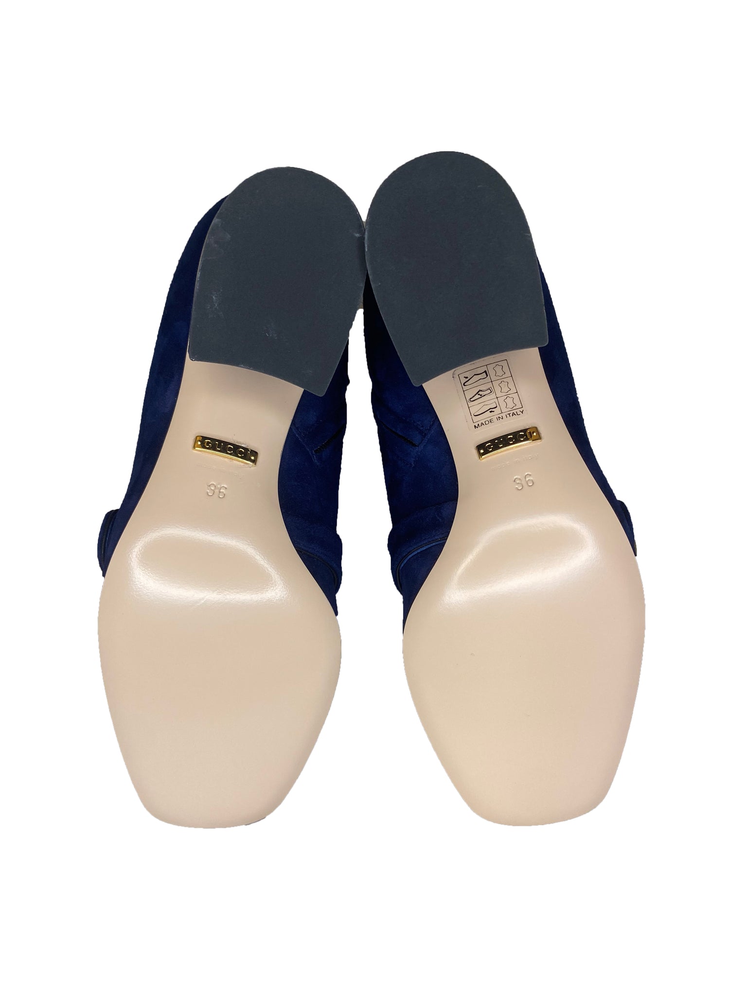 Blue Suede Marmont Booties