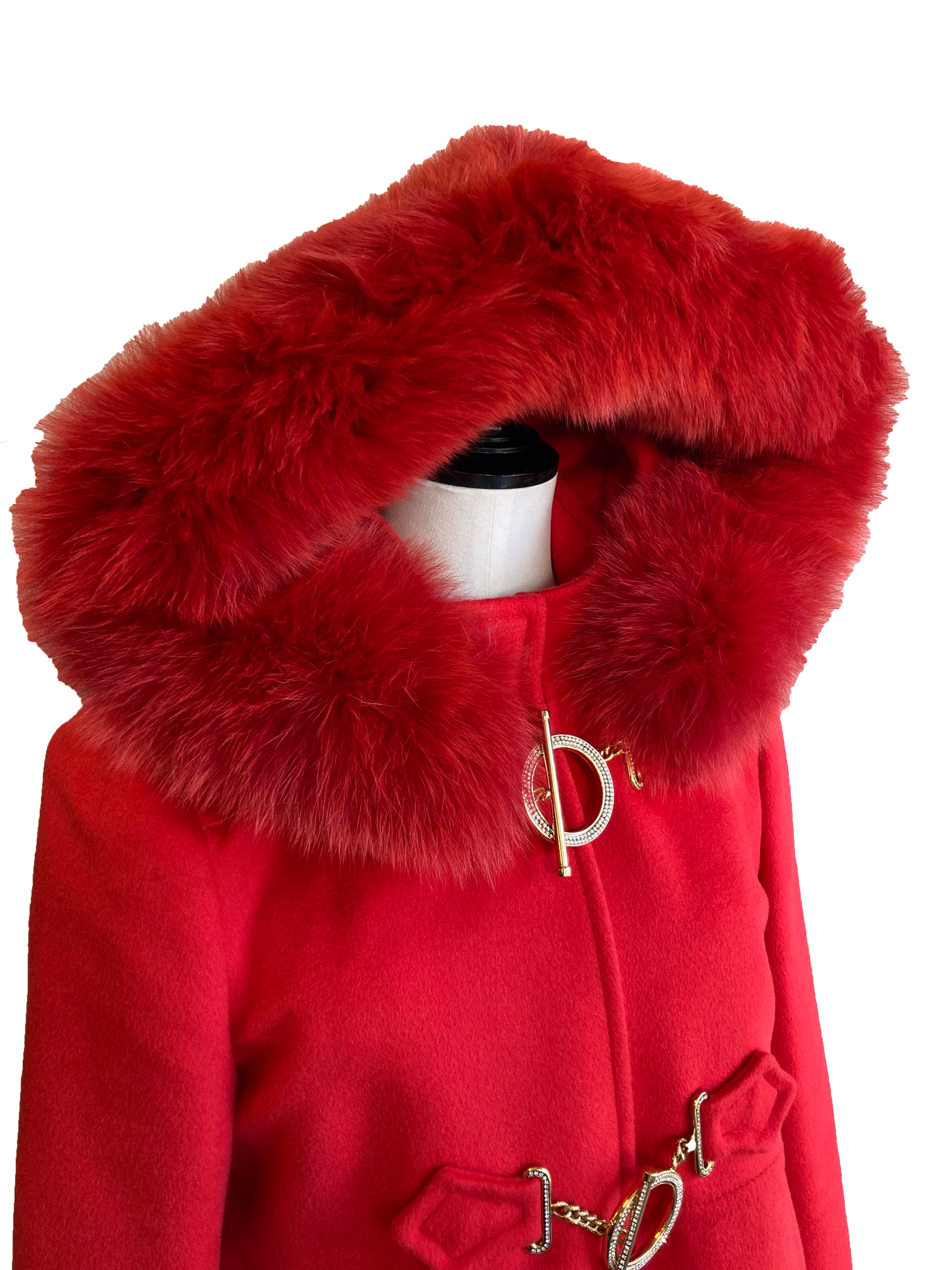 Duffle Coat with Fox Fur Hood