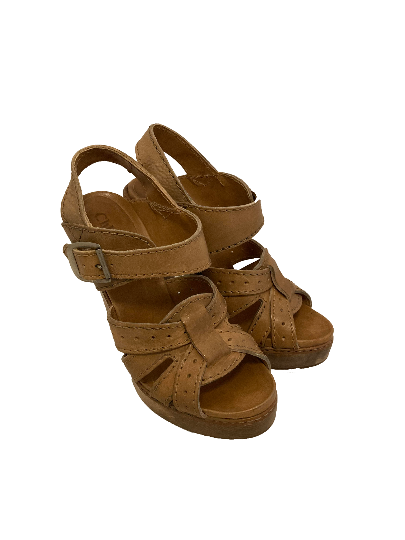 Caged Leather Wooden Platforms