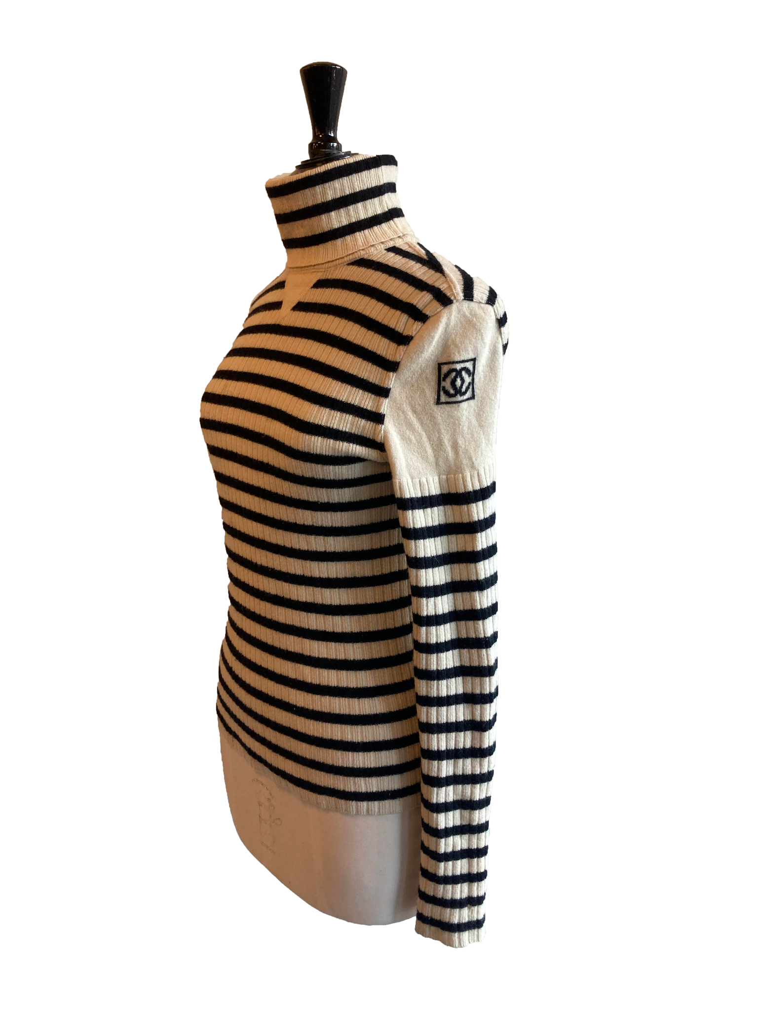 Striped Polo Neck