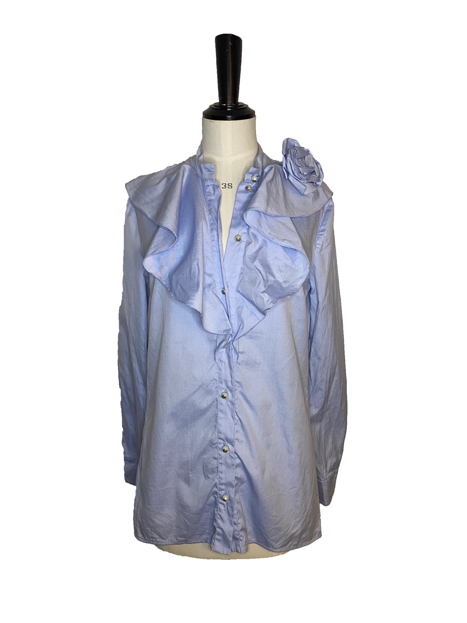 Cotton Blouse With Rose Detail