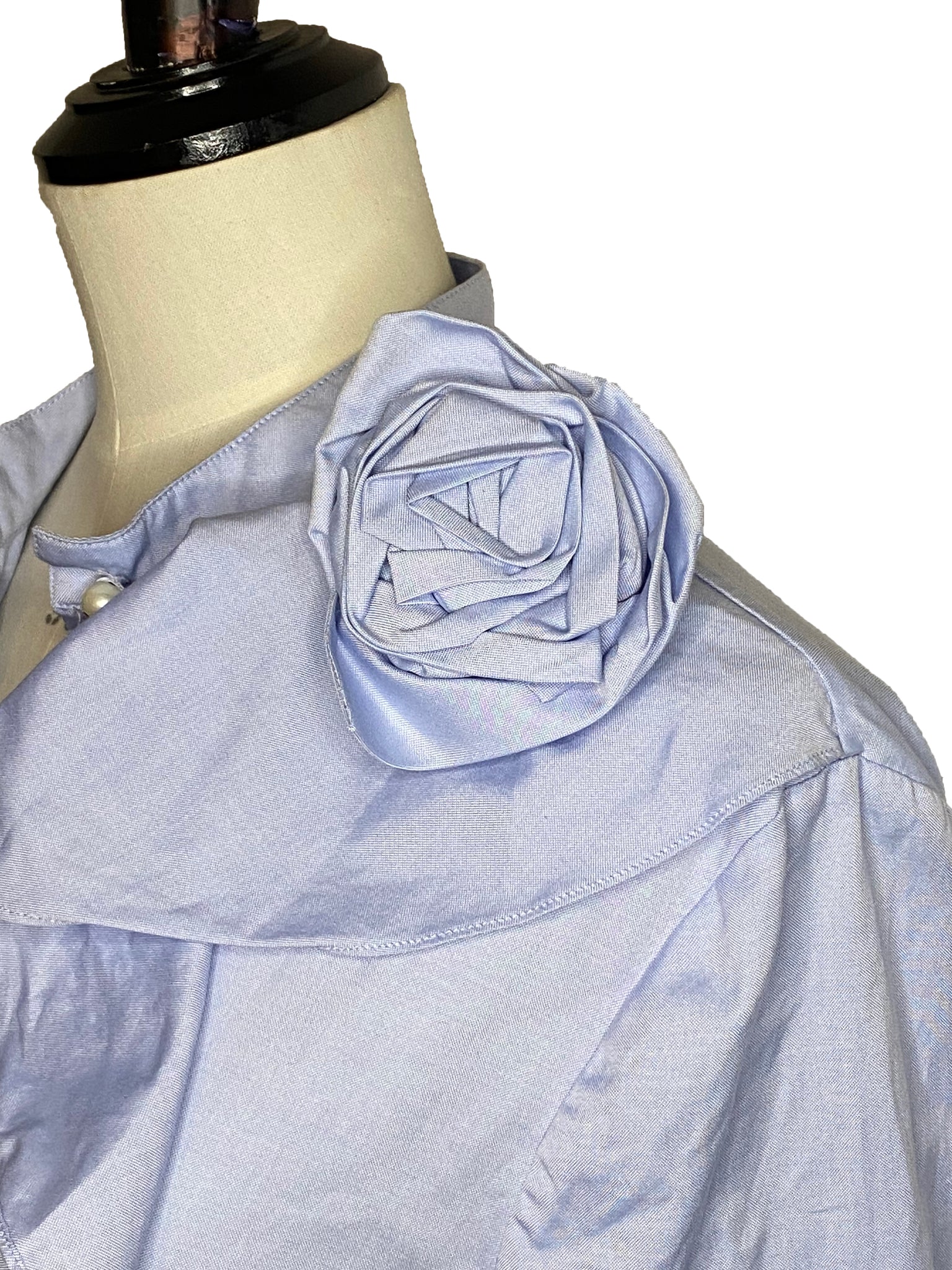 Cotton Blouse With Rose Detail
