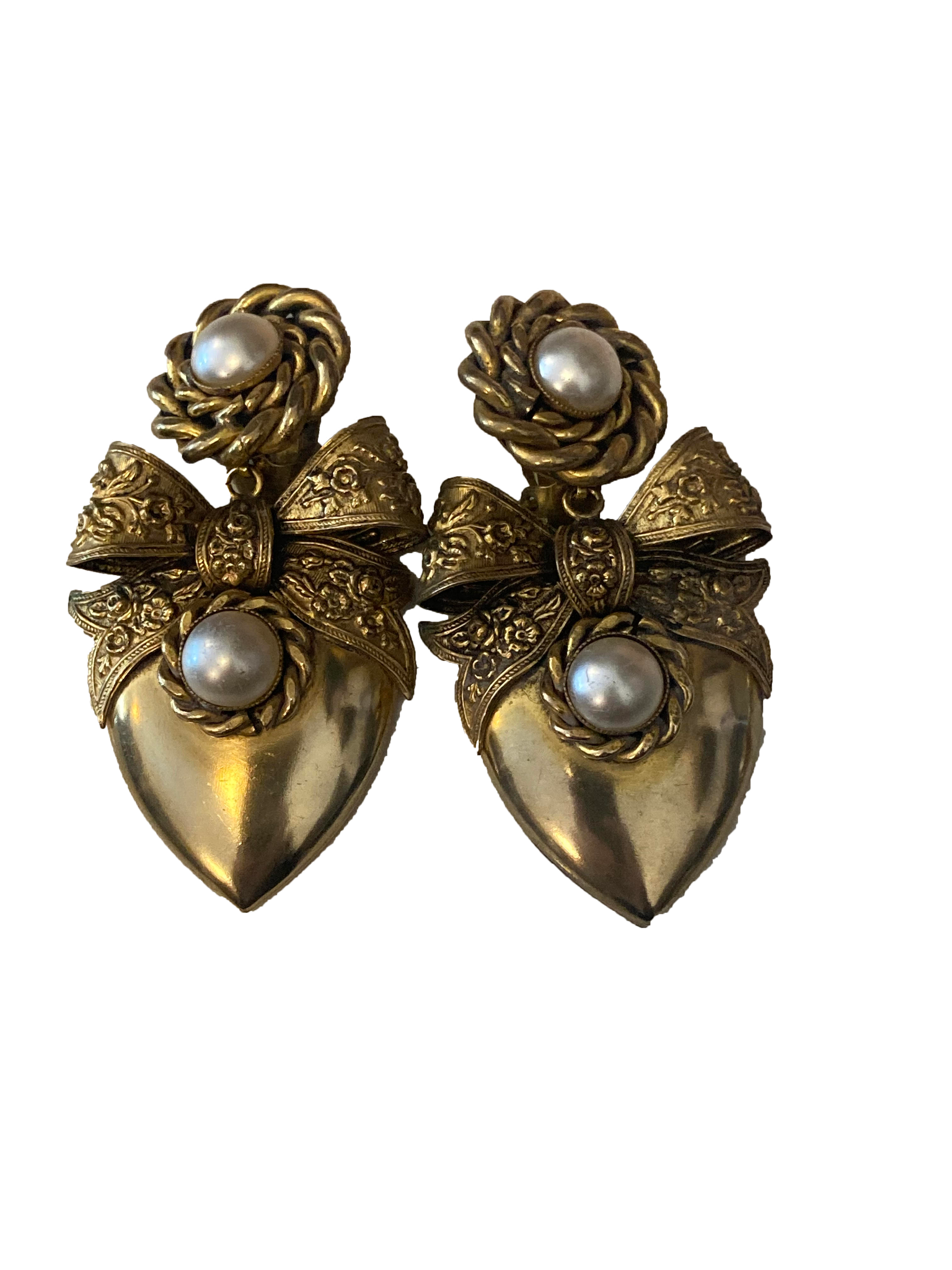 Vintage Heart Earrings