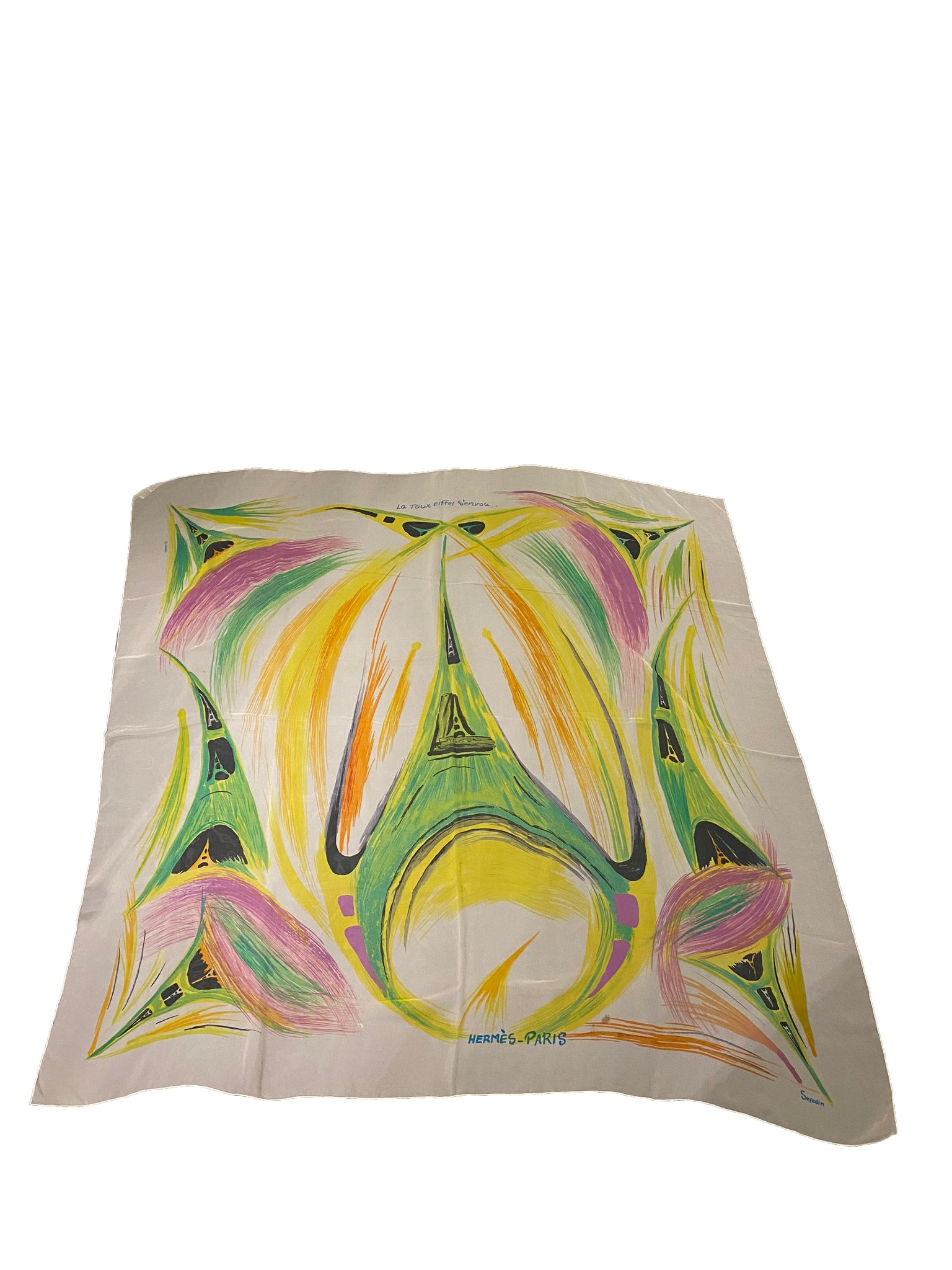 La Tour Eiffel S'envole Chiffon Silk Shawl