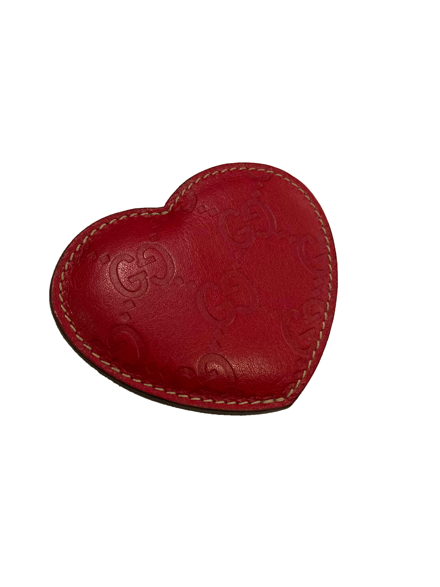 Heart Mirror with Leather Pouch