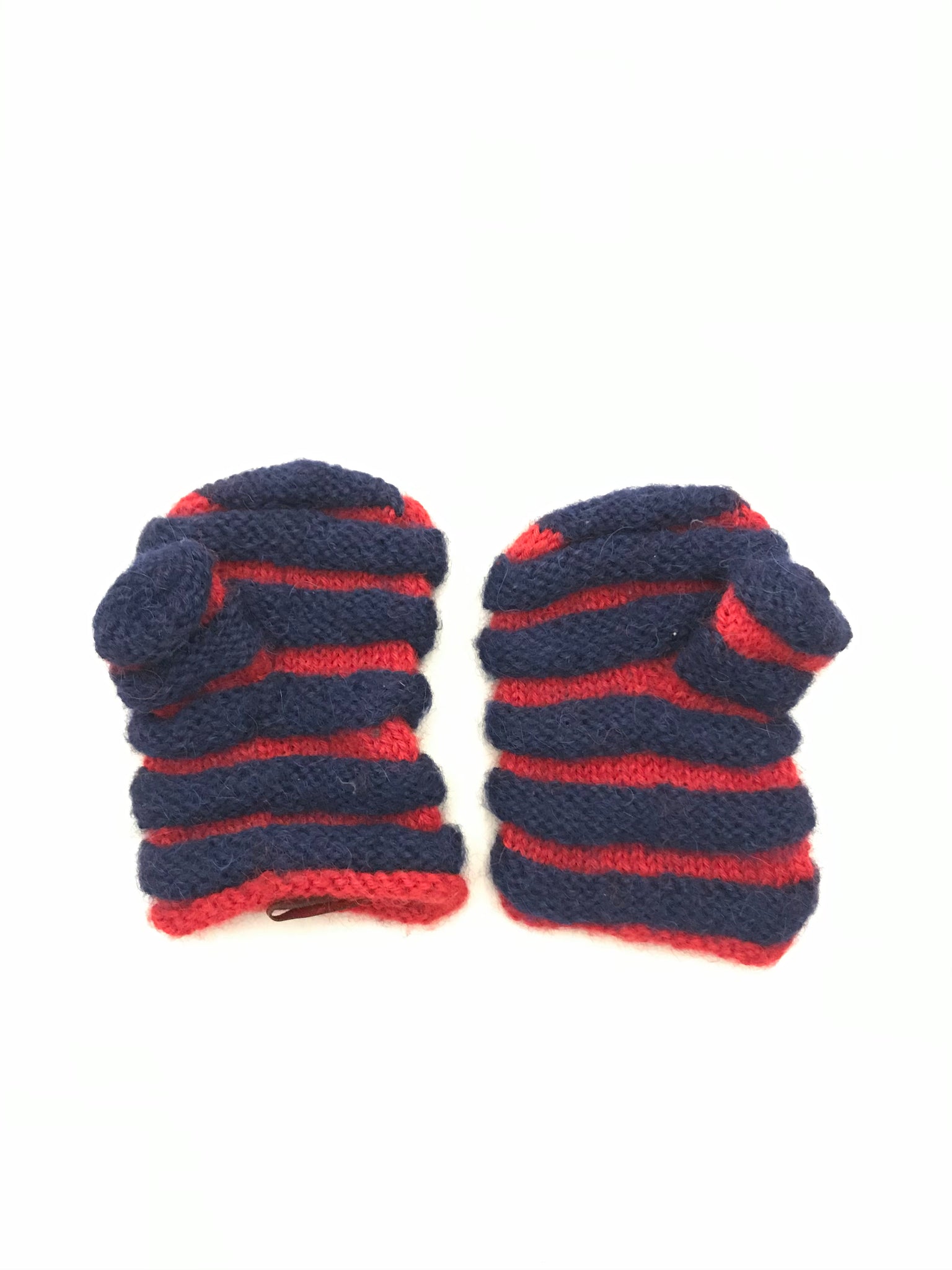Alpaca Striped Mittens