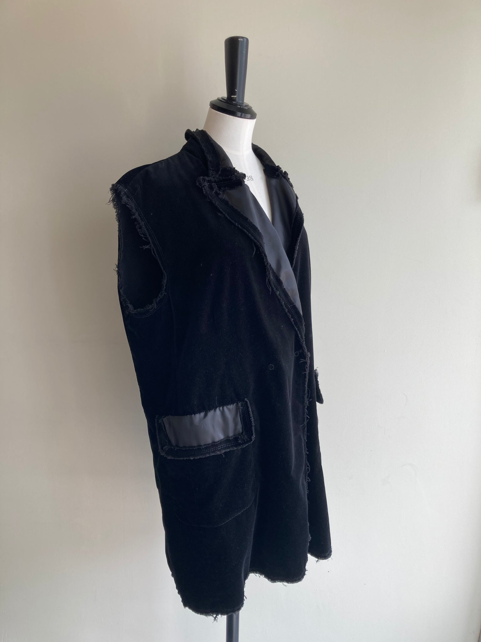 Raw Edged Velvet Trouser Suit