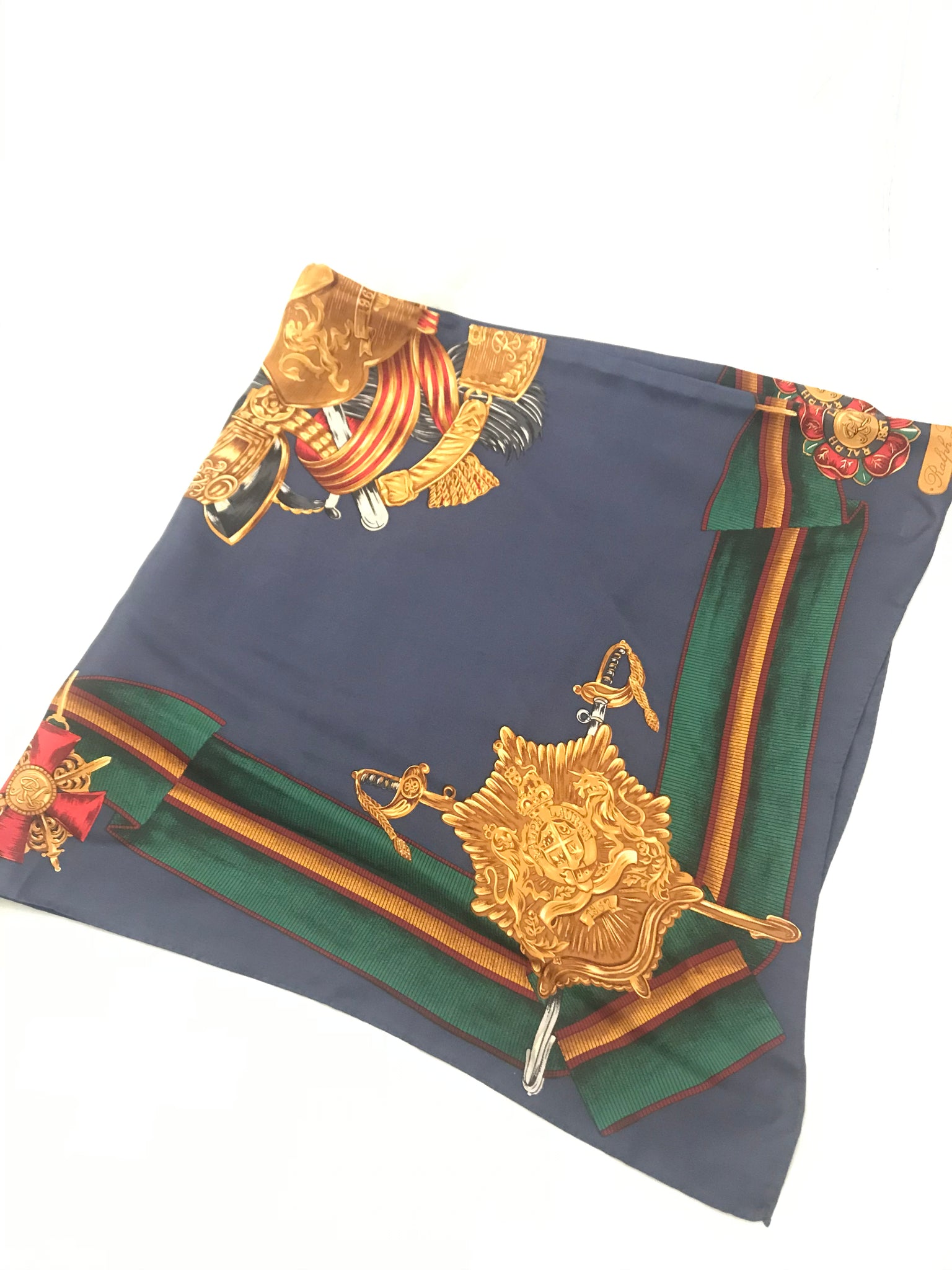 Vintage Silk Medal Scarf