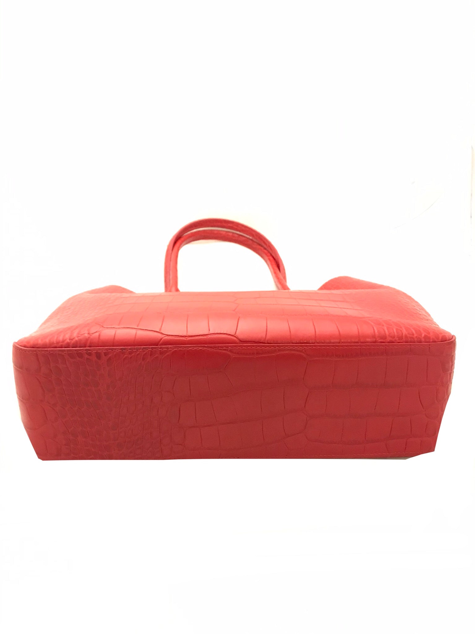 Mock Croc Embossed Roseau Tote