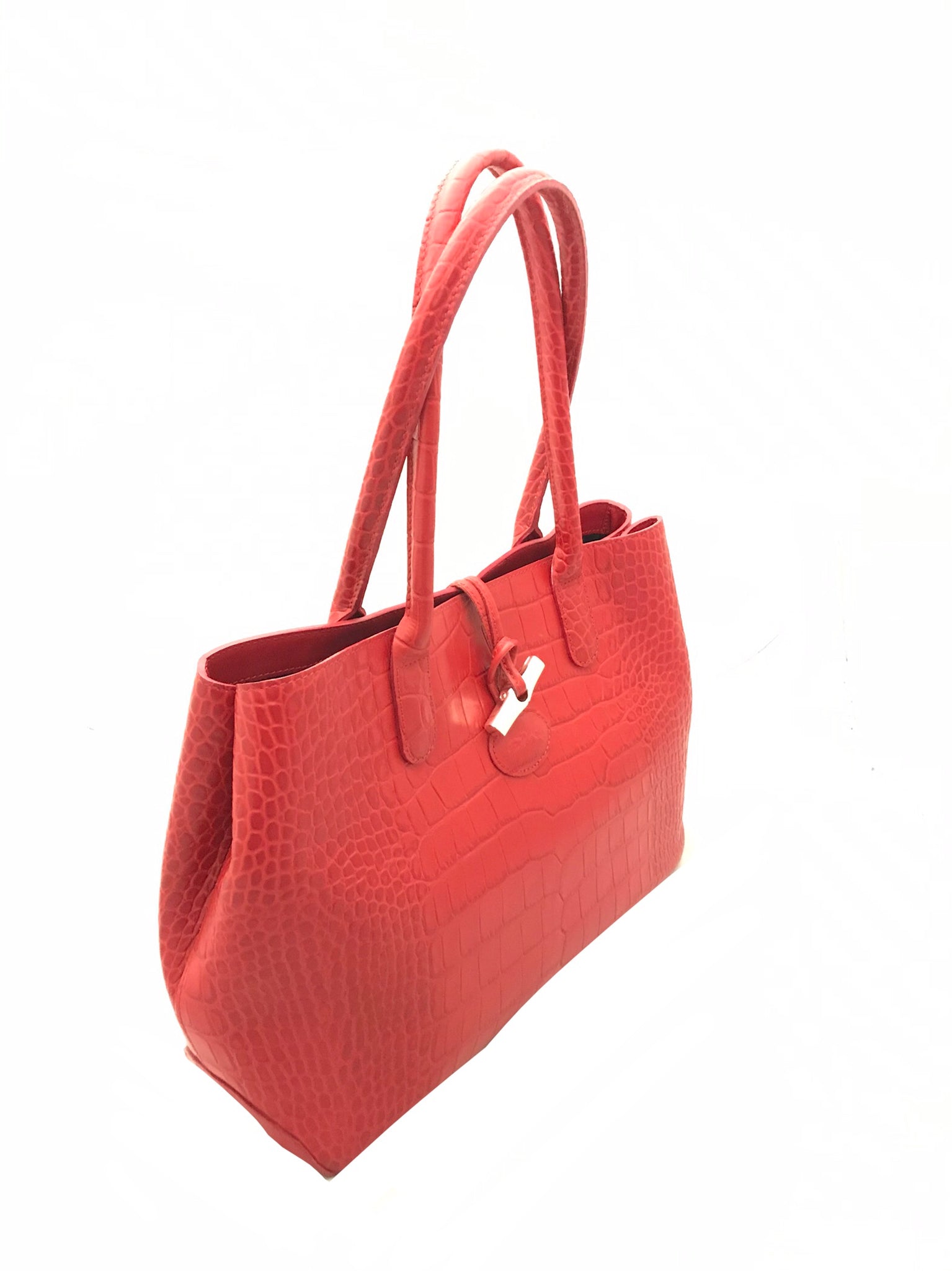 Mock Croc Embossed Roseau Tote