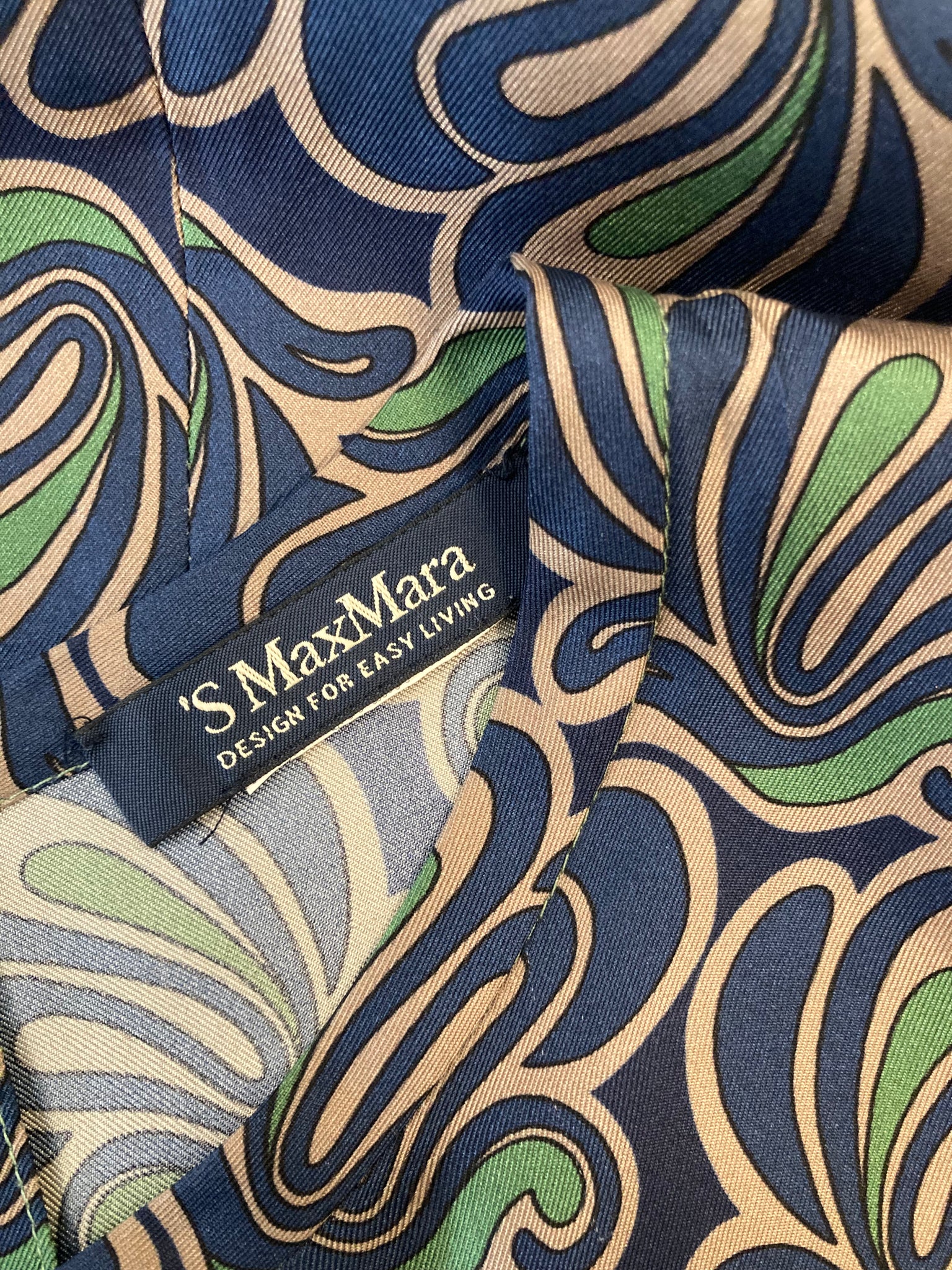 Silk Patterned Shift Dress