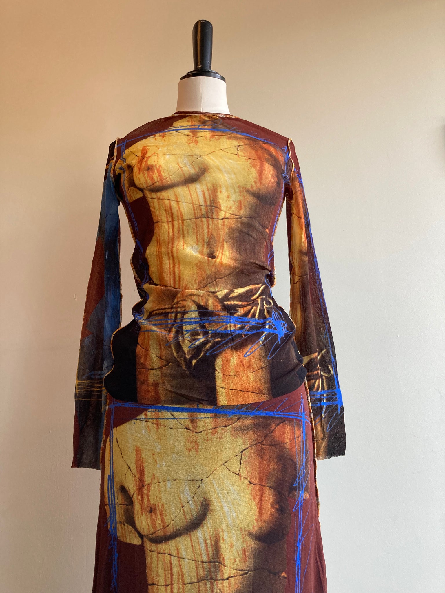 Vintage Venus De Milo Mesh Two Piece