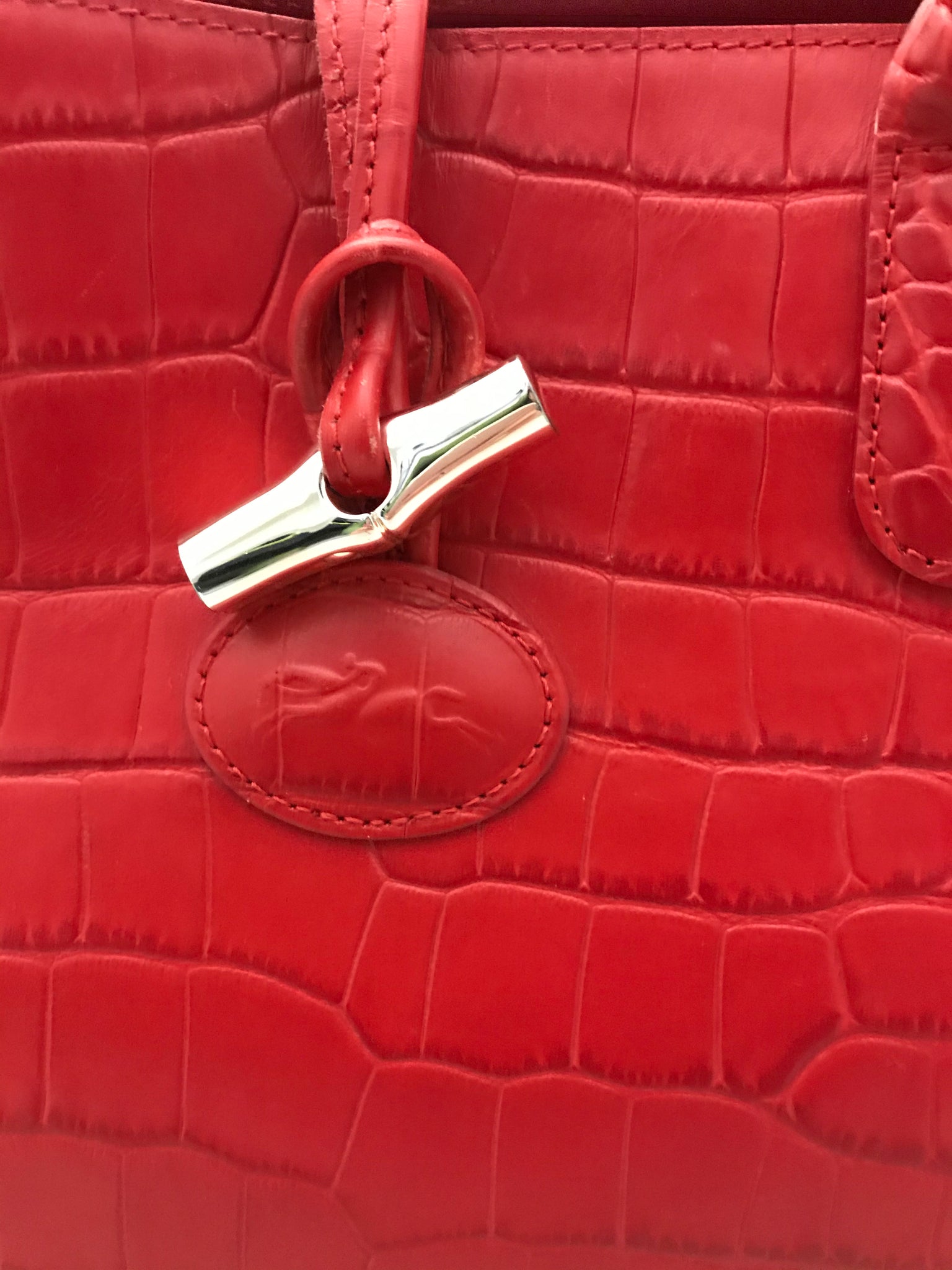 Mock Croc Embossed Roseau Tote