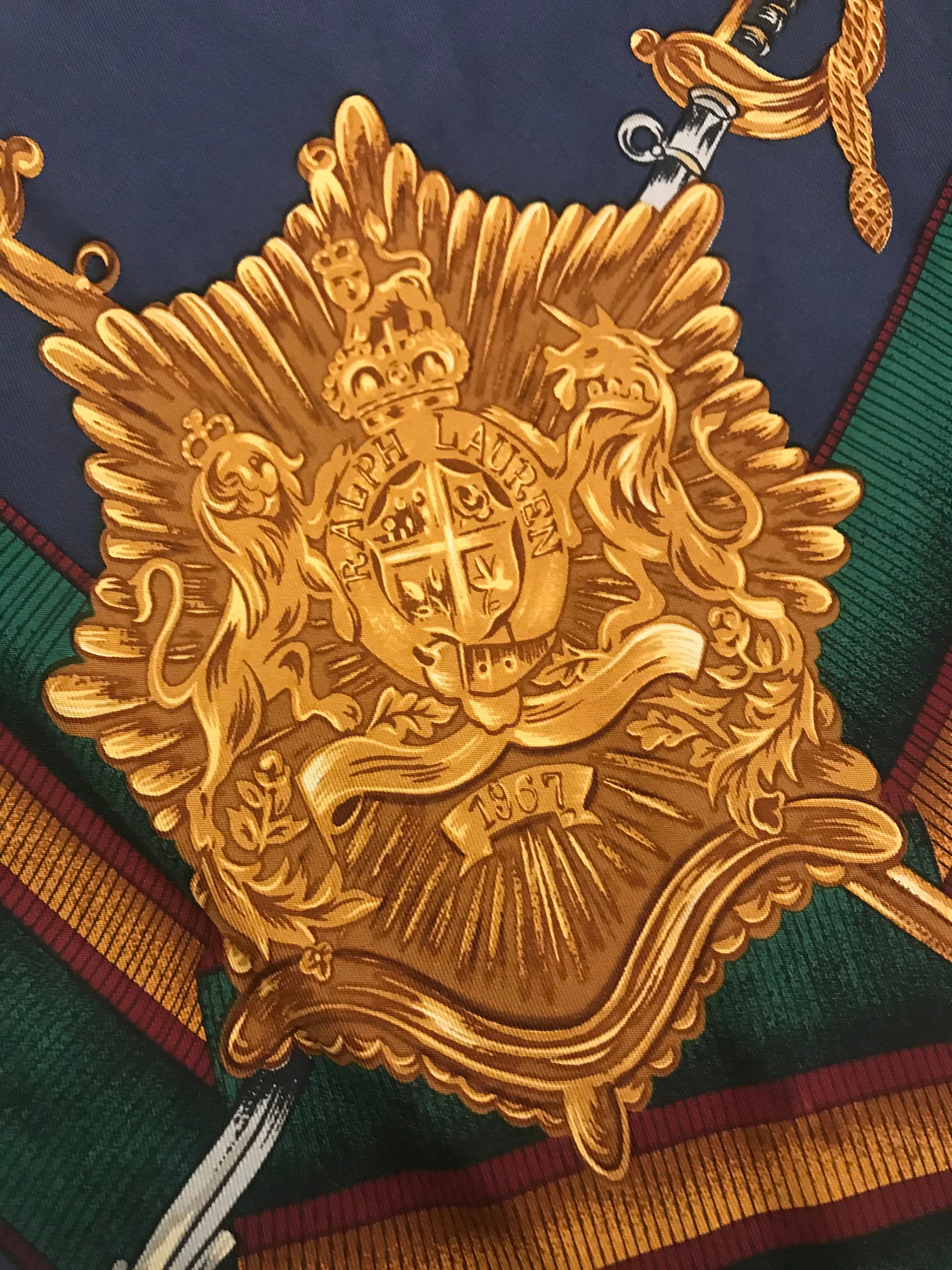 Vintage Silk Medal Scarf