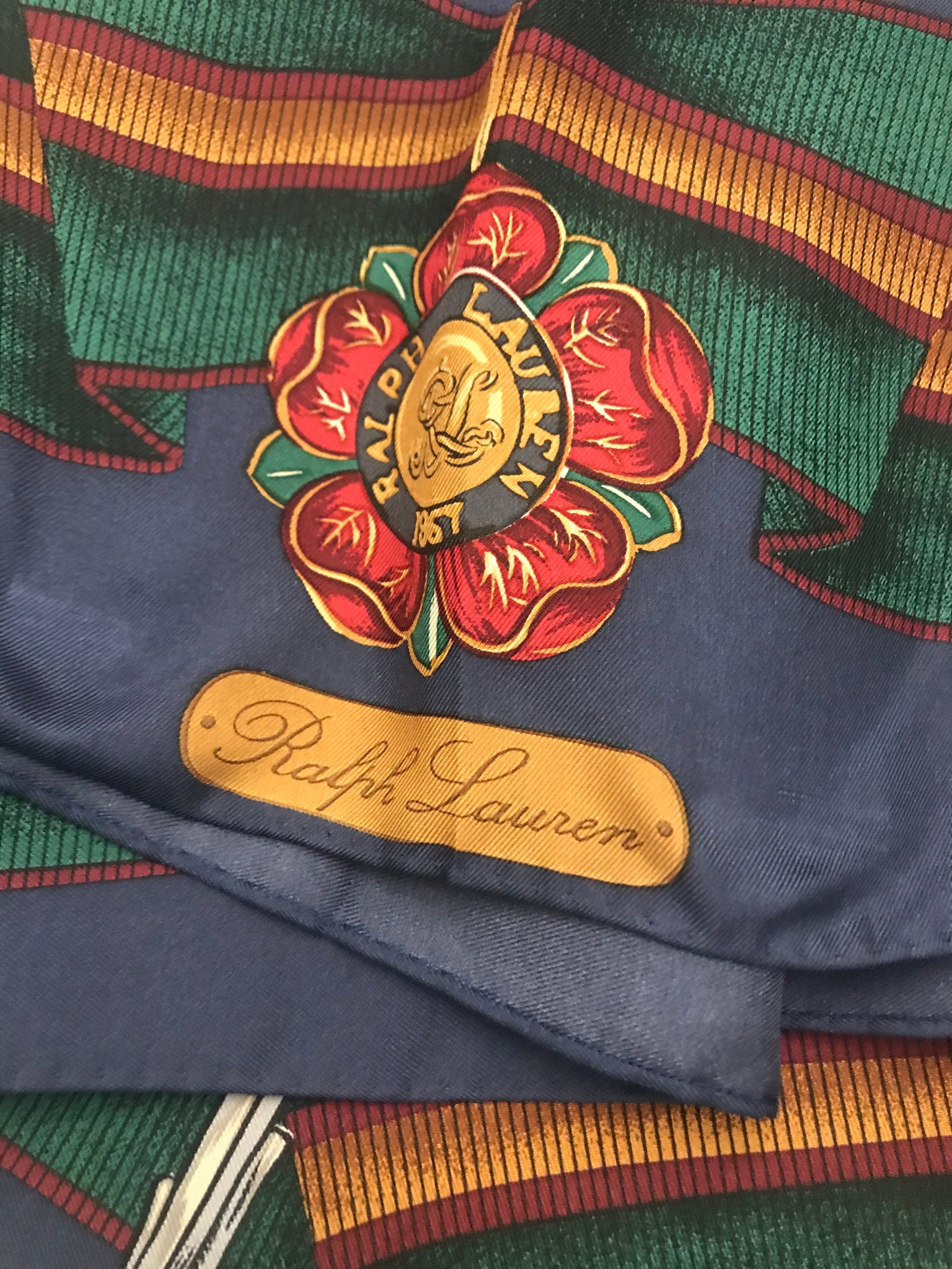 Vintage Silk Medal Scarf
