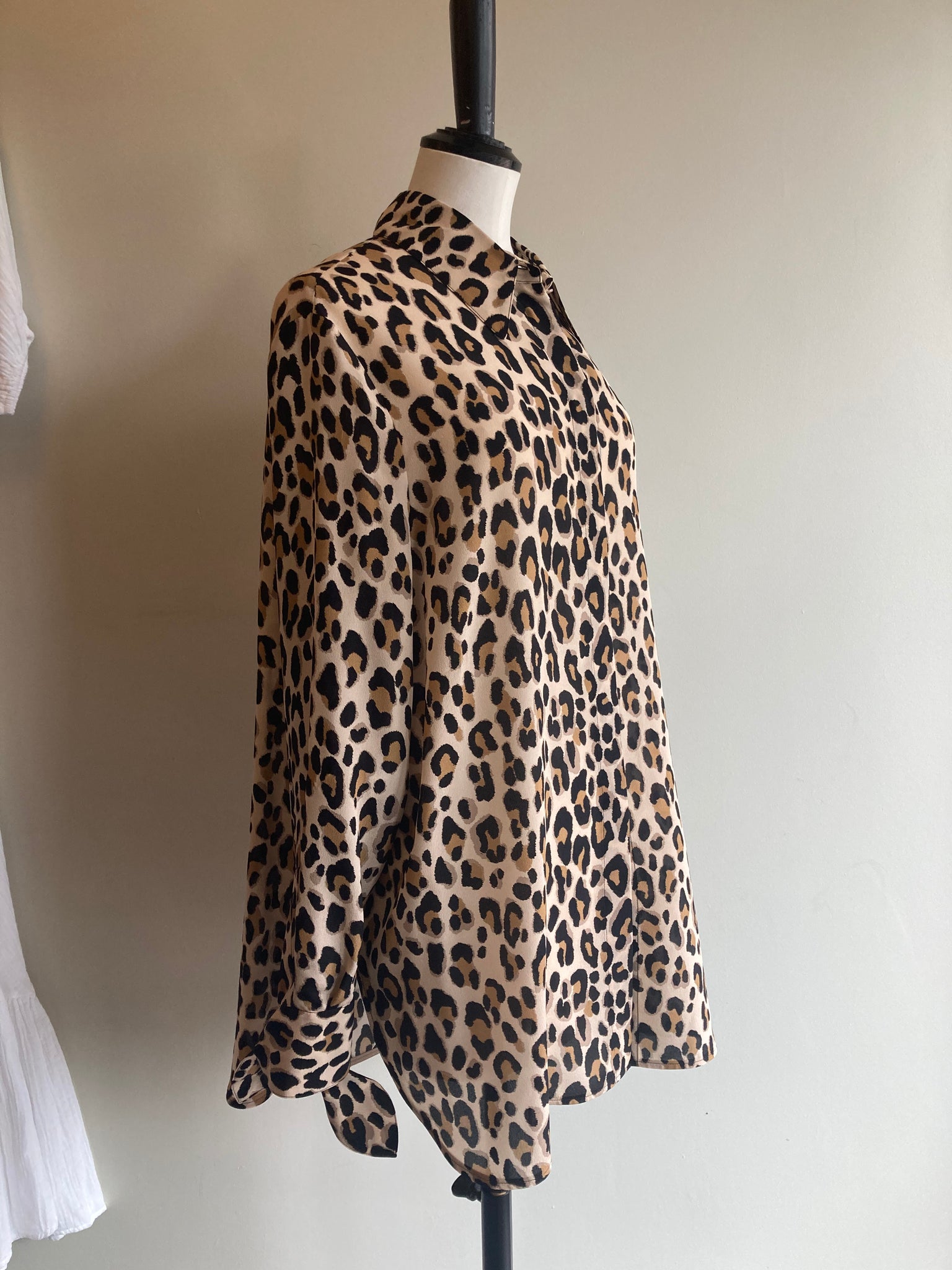 Silk Leopard Print Shirt
