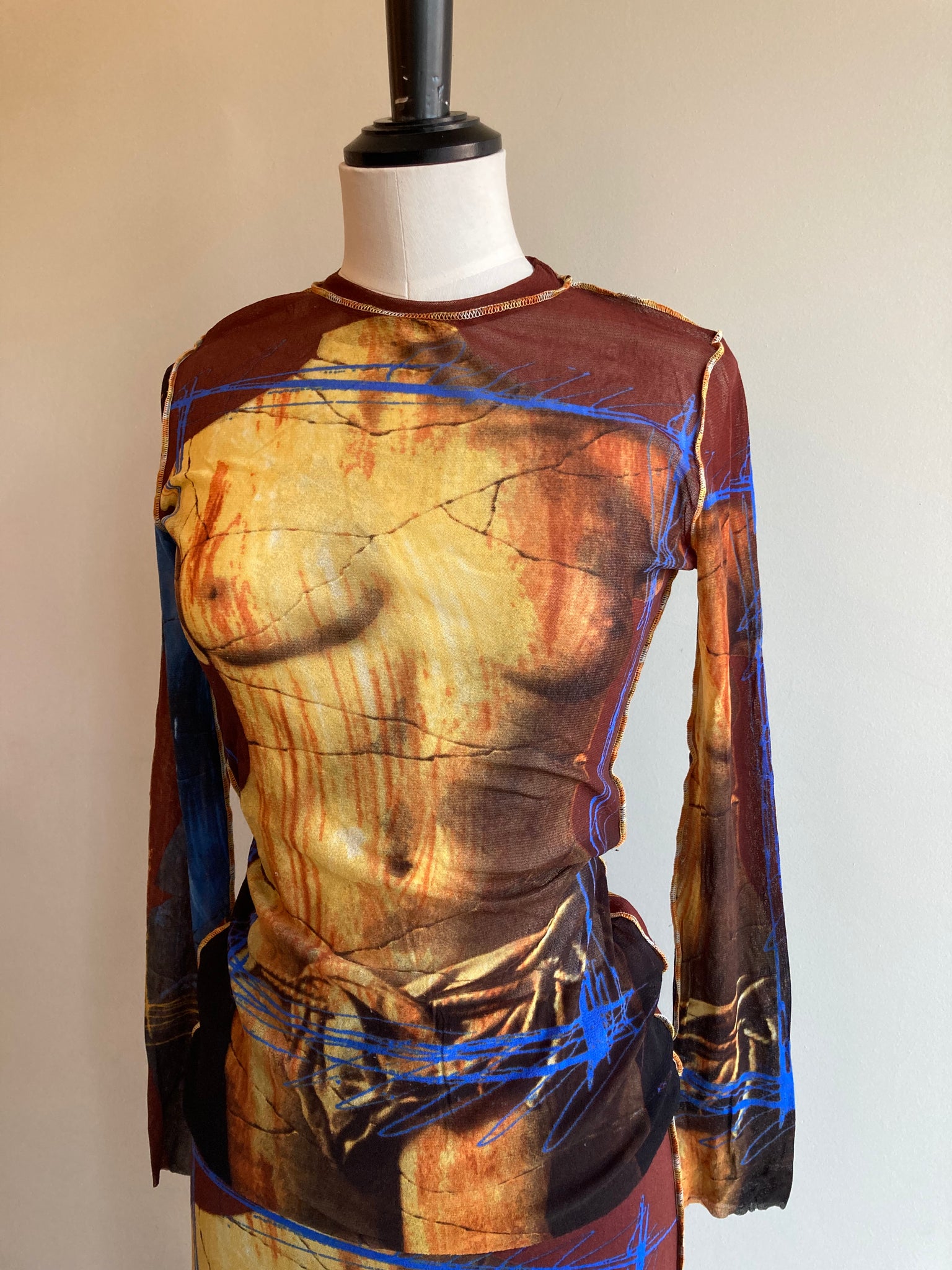 Vintage Venus De Milo Mesh Two Piece