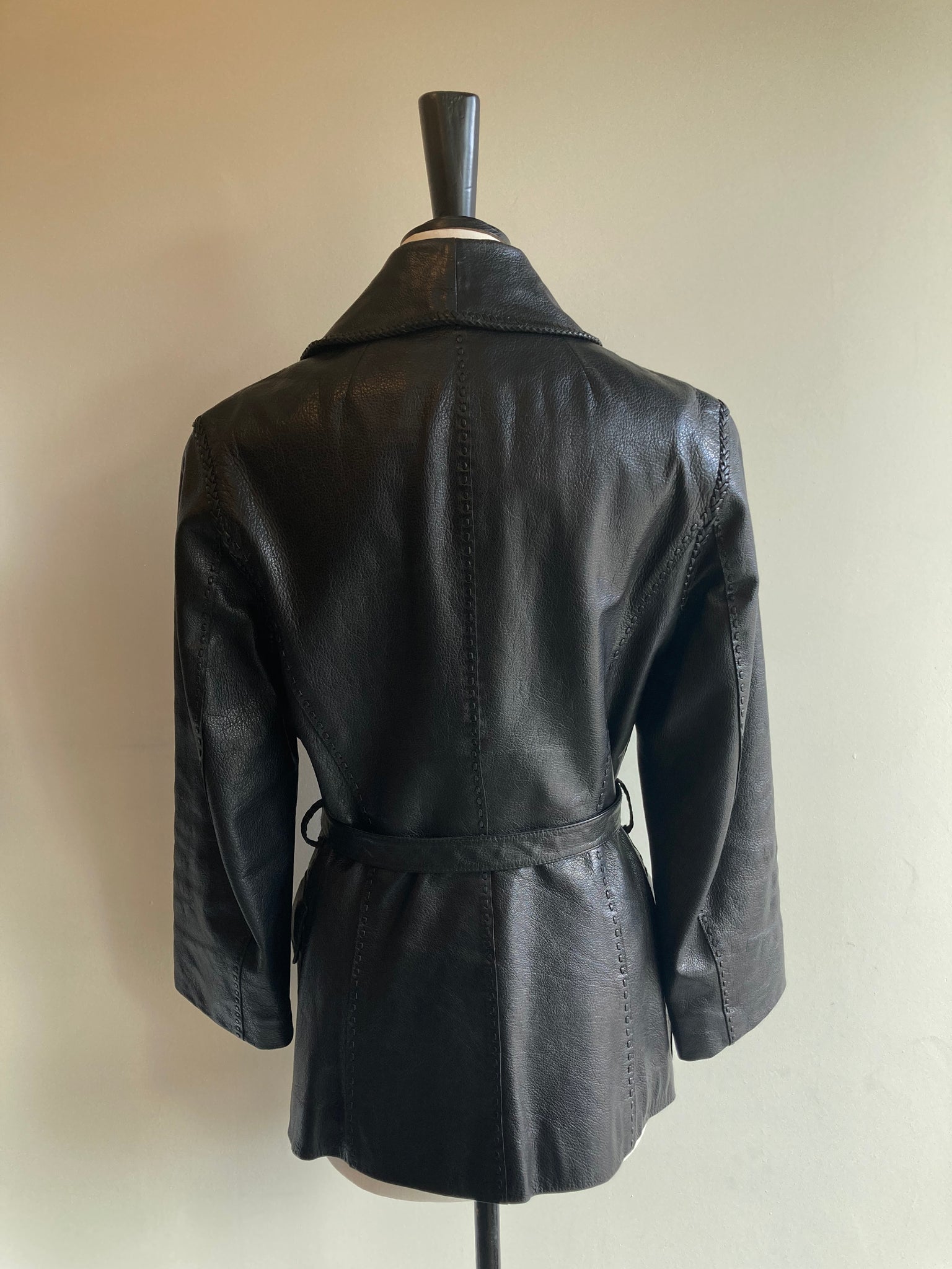 Vintage Belted Leather Jacket