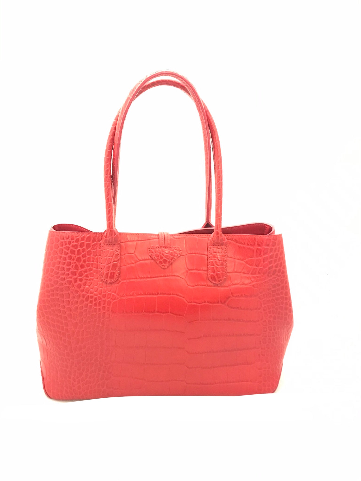 Mock Croc Embossed Roseau Tote