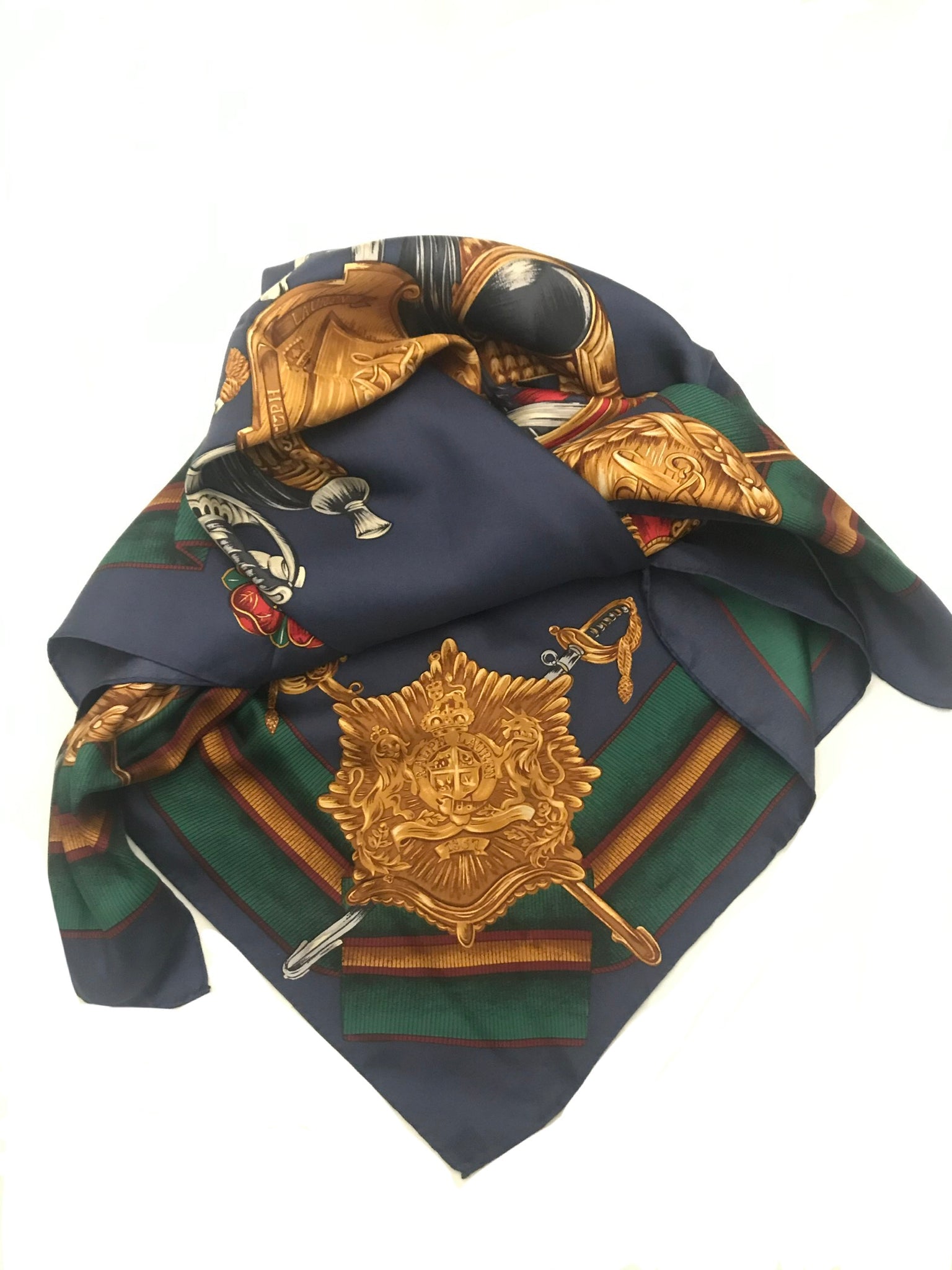 Vintage Silk Medal Scarf