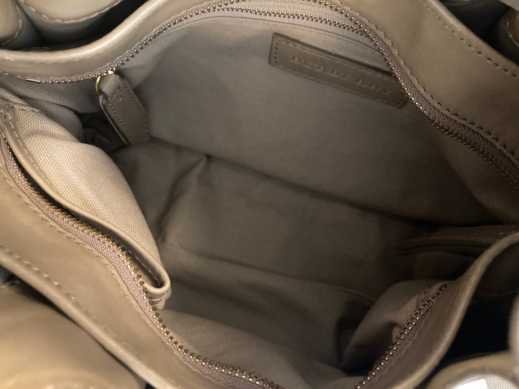 Leather and Check Shoulder Bag