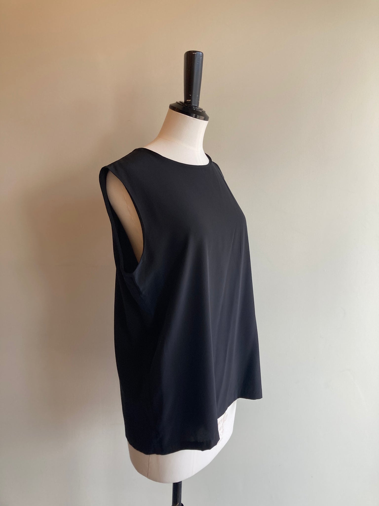 Sleeveless Silk Top