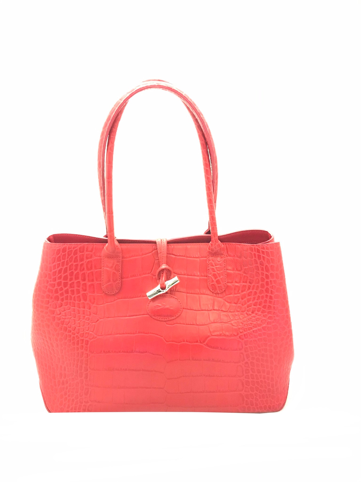 Mock Croc Embossed Roseau Tote